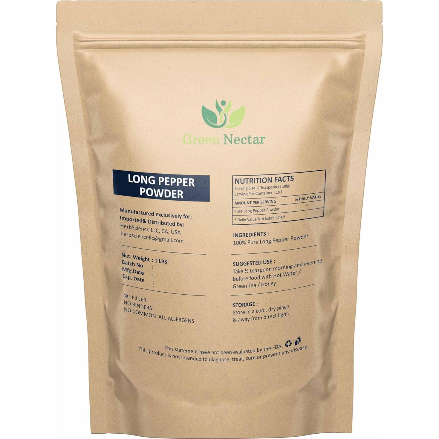 Pimienta Larga en Polvo 450g Rainbow Expo Chem - Sazonador Natural