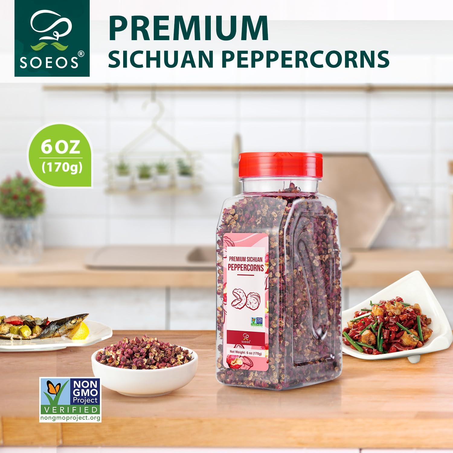 Pimienta de Sichuan Soeos 170g - Sabor Adormecedor y Cítrico