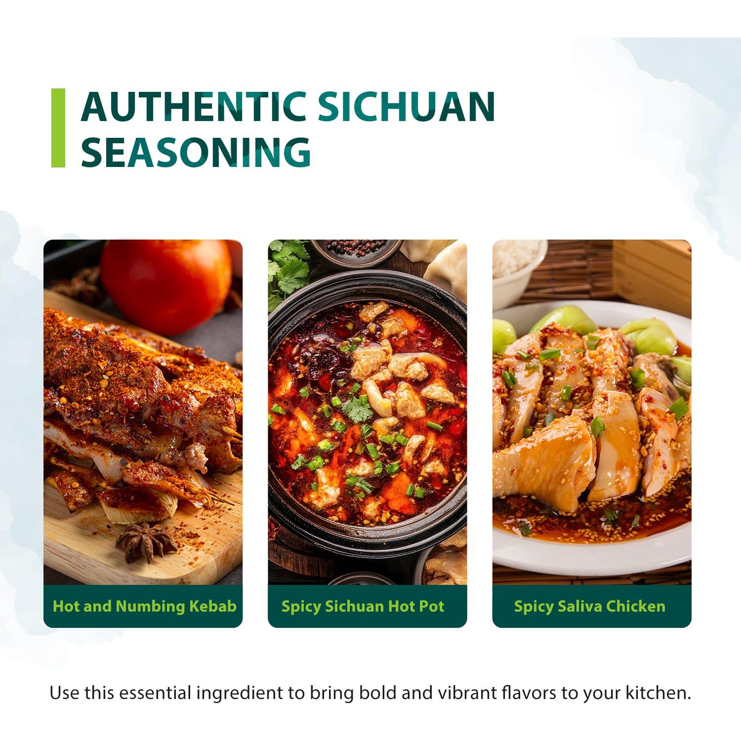 Pimienta de Sichuan Soeos 170g - Sabor Adormecedor y Cítrico