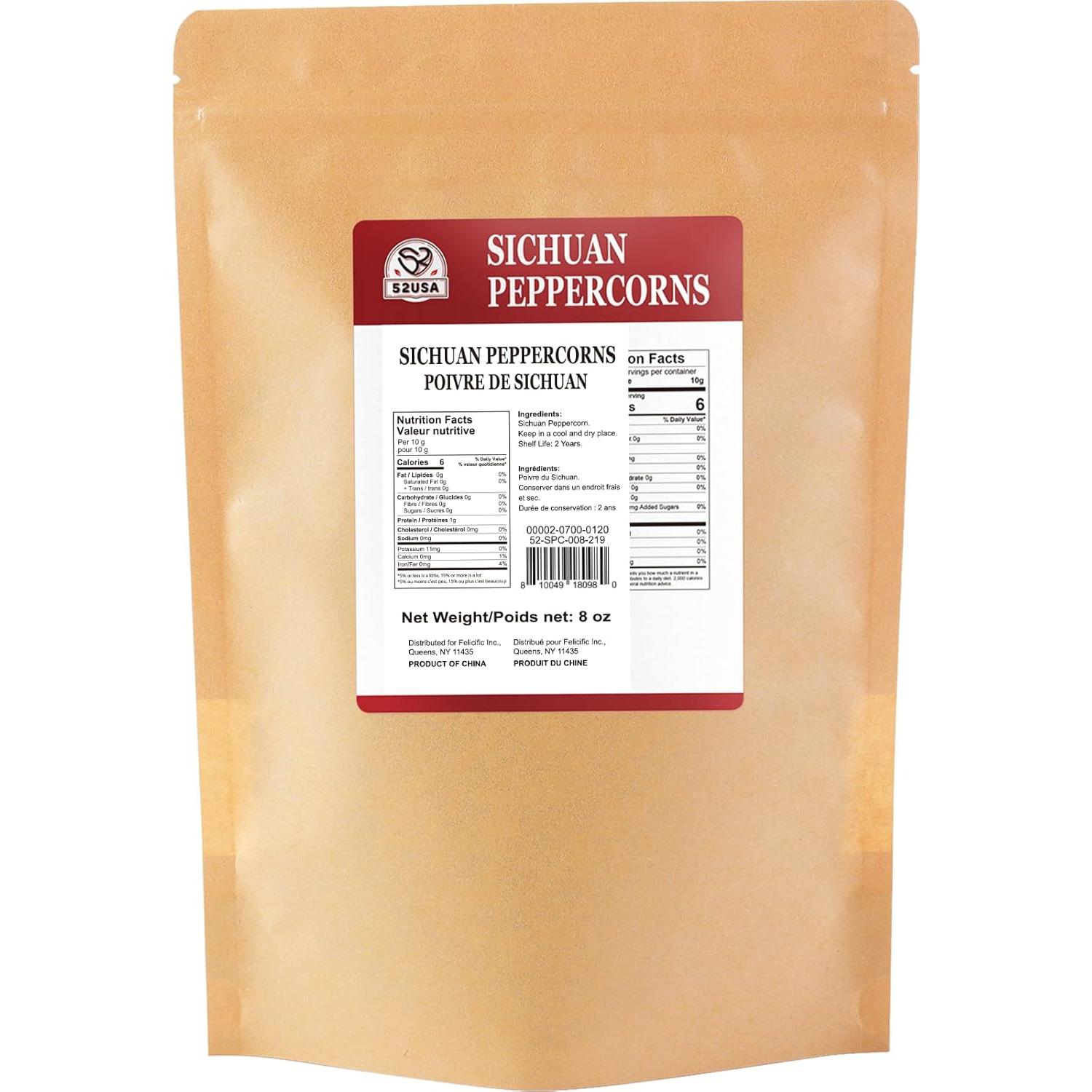 Pimienta de Szechuan 52USA 227g - Esencial para Cocina Asiática