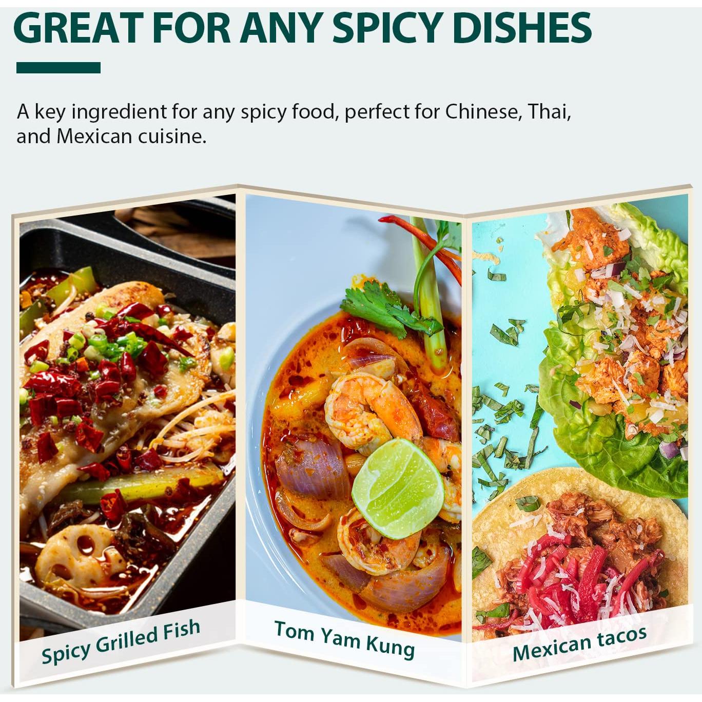 Chile Seco Szechuan Soeos 113.4g - Picante Medio Natural