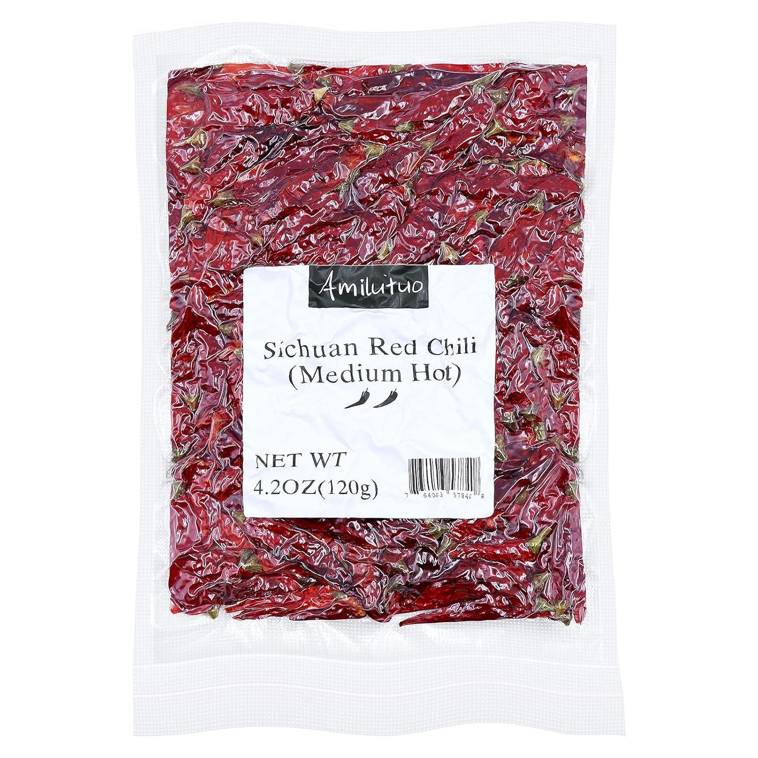Chiles Secos Szechuan Amilutuo 120g - Pimiento Rojo Natural