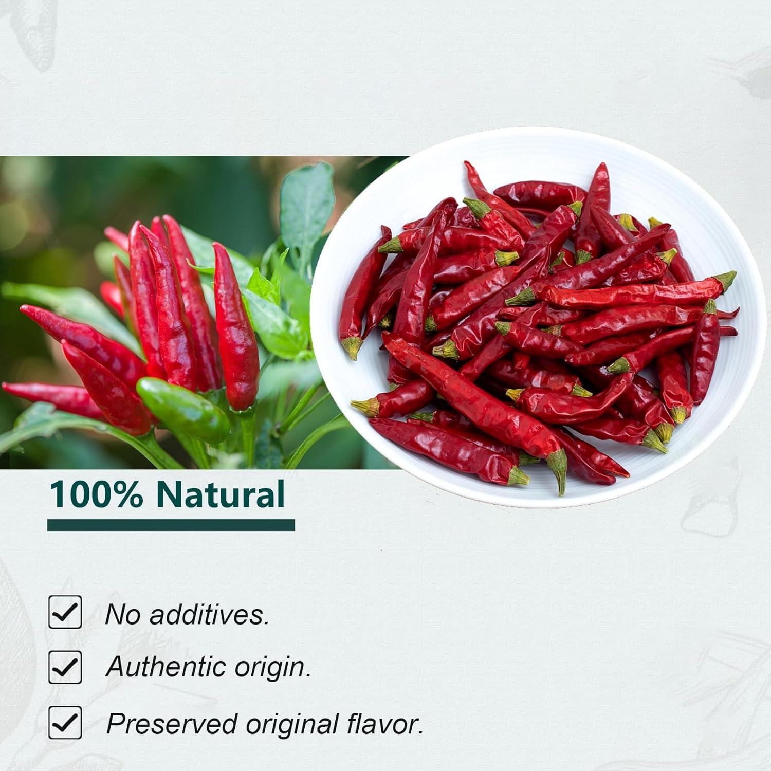 Chiles Secos Szechuan Amilutuo 120g - Pimiento Rojo Natural
