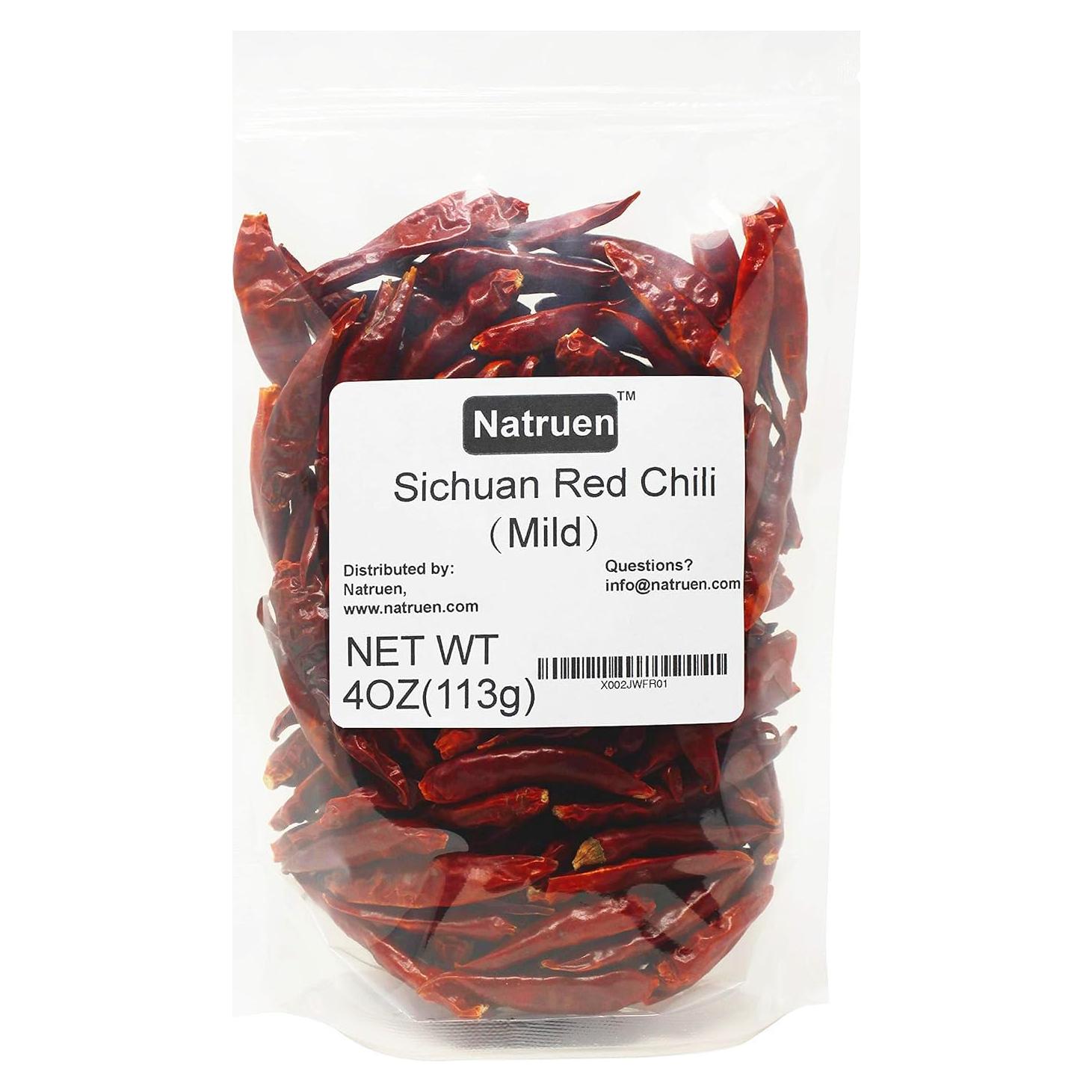Pimientos Rojos Secos Chinos Szechuan Natruen 113 g Suave