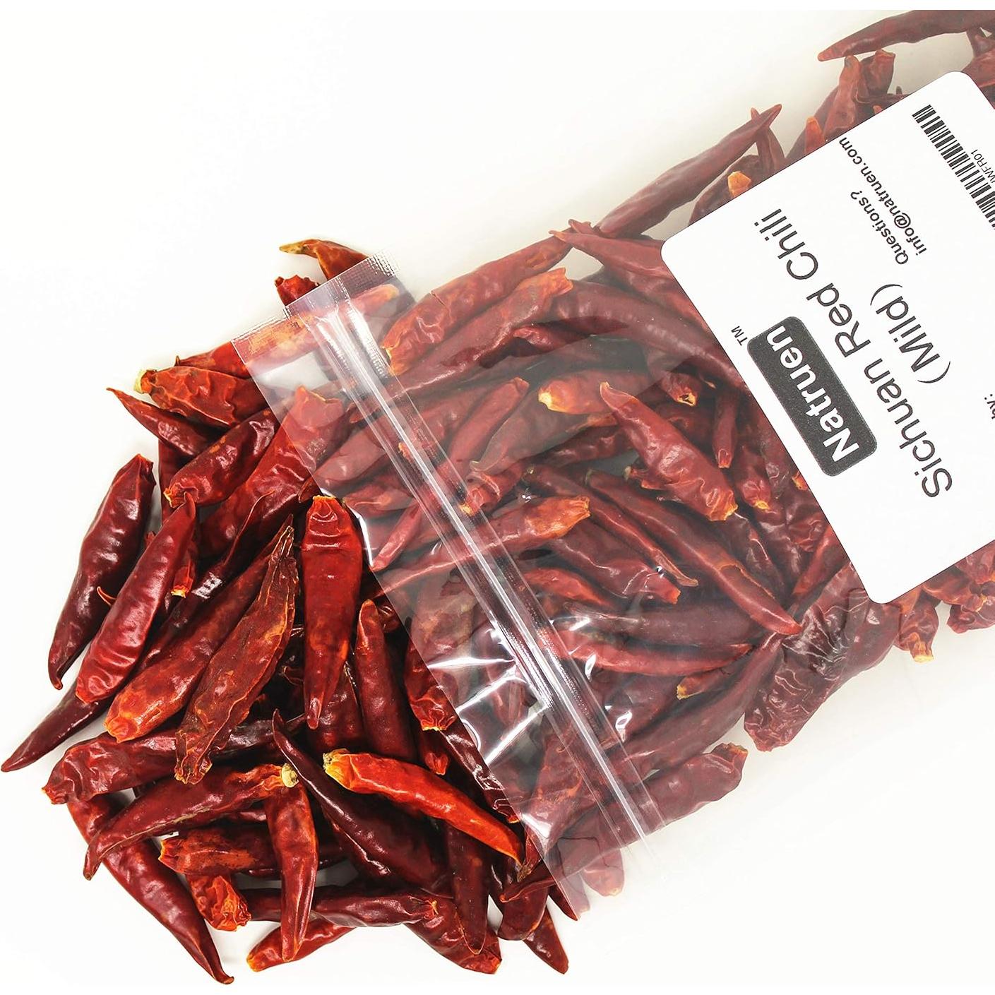 Pimientos Rojos Secos Chinos Szechuan Natruen 113 g Suave
