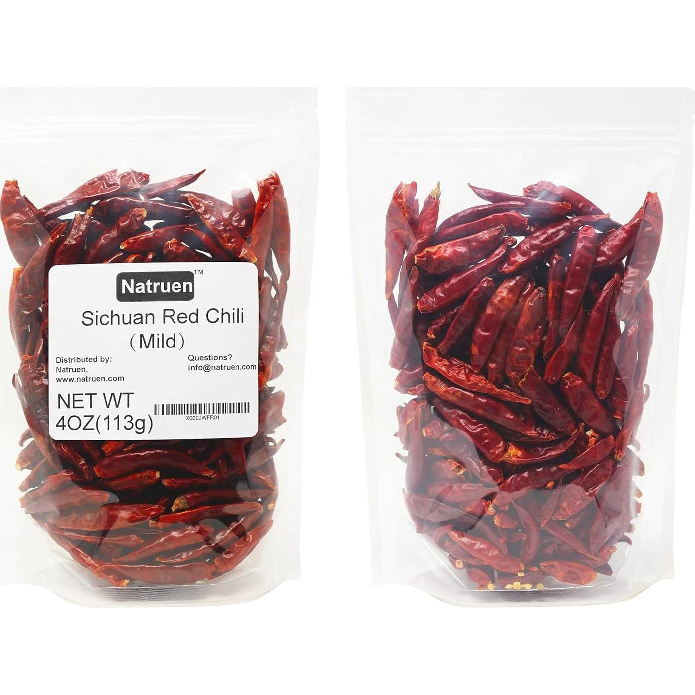 Pimientos Rojos Secos Chinos Szechuan Natruen 113 g Suave