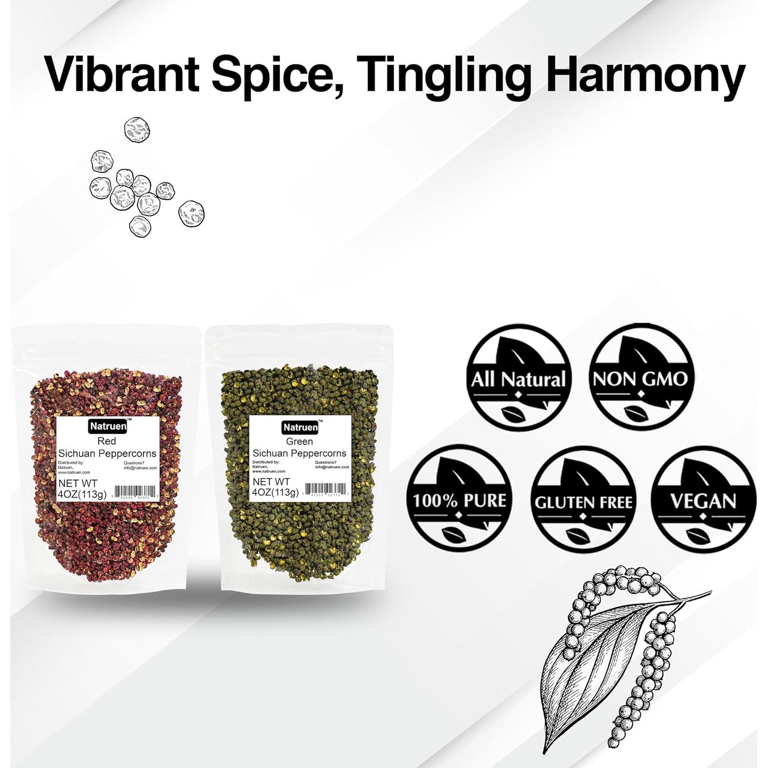 Pimienta Szechuan Roja y Verde Natruen 226.8 g - Sabor Auténtico