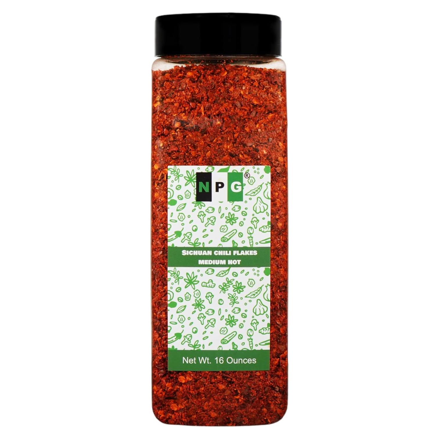 Copos de Chile Sichuan Natural Plus Green 450g - Picante Medio