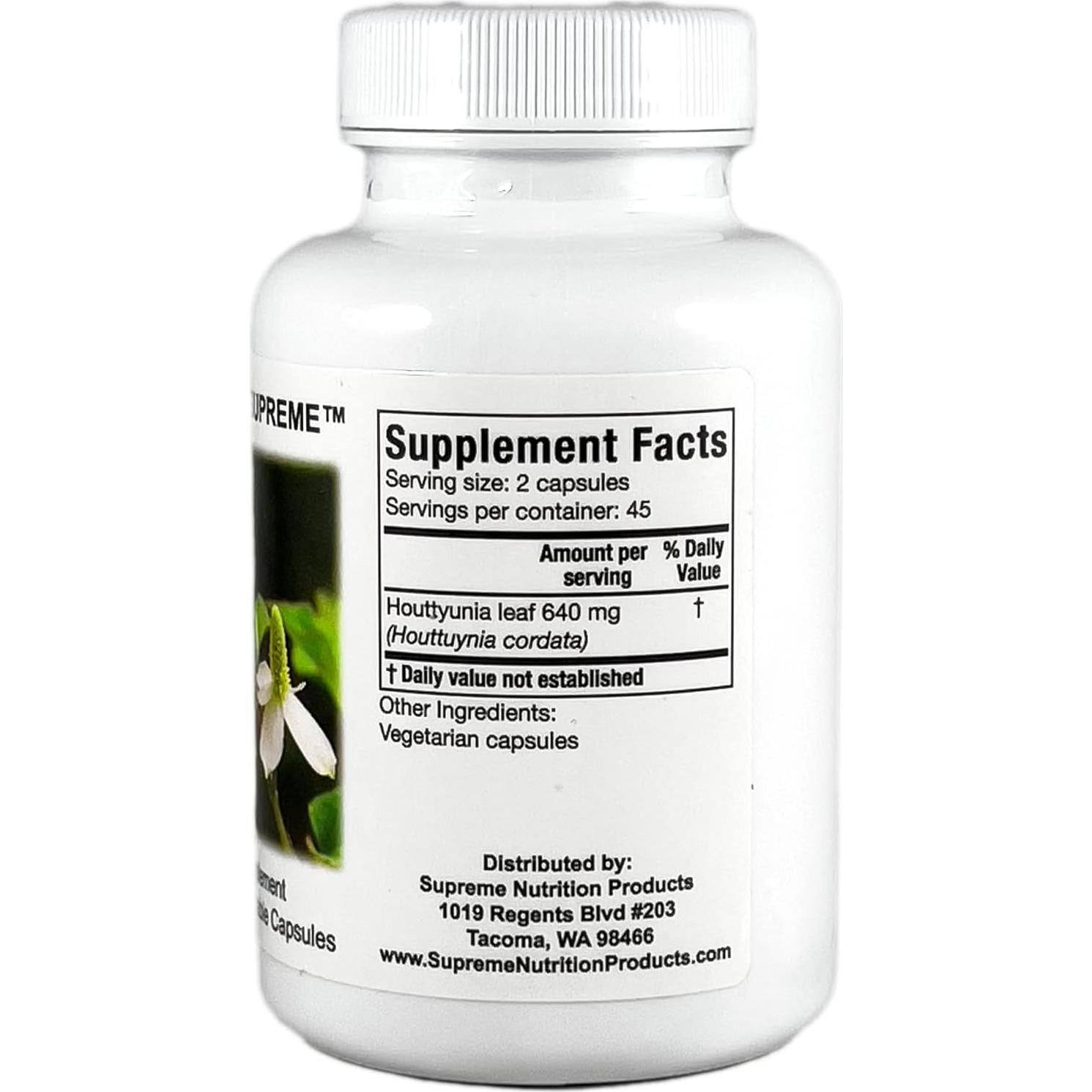 Cápsulas Vegetarianas Houttuynia Supreme 90 Unidades - Supreme Nutrition