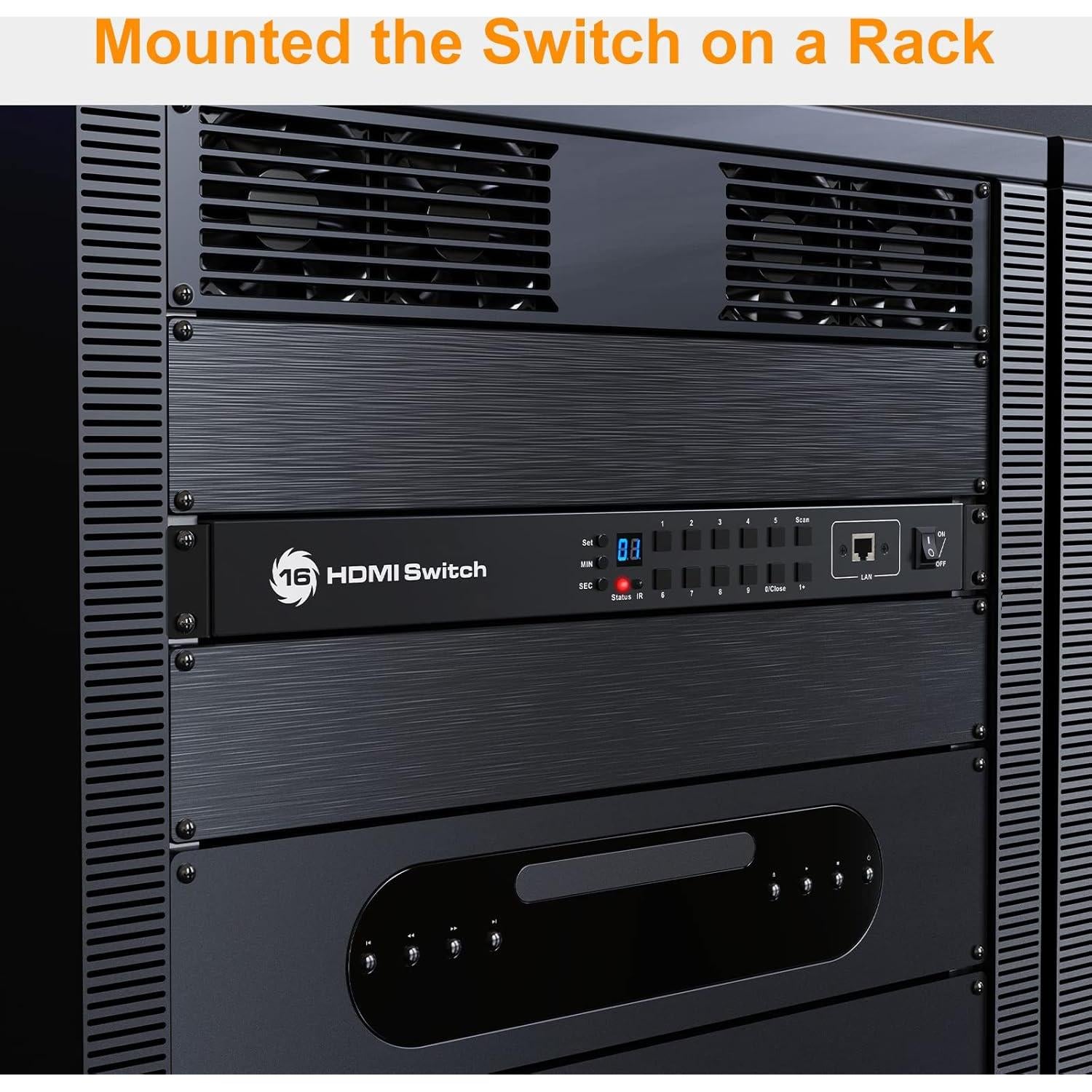 Interruptor HDMI 16x1 TESmart 4K 60Hz Control Remoto