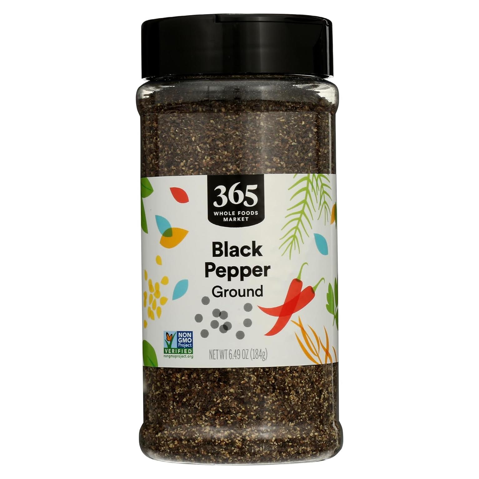 Pimienta Negra de Molienda Media 365 Whole Foods 183.5g