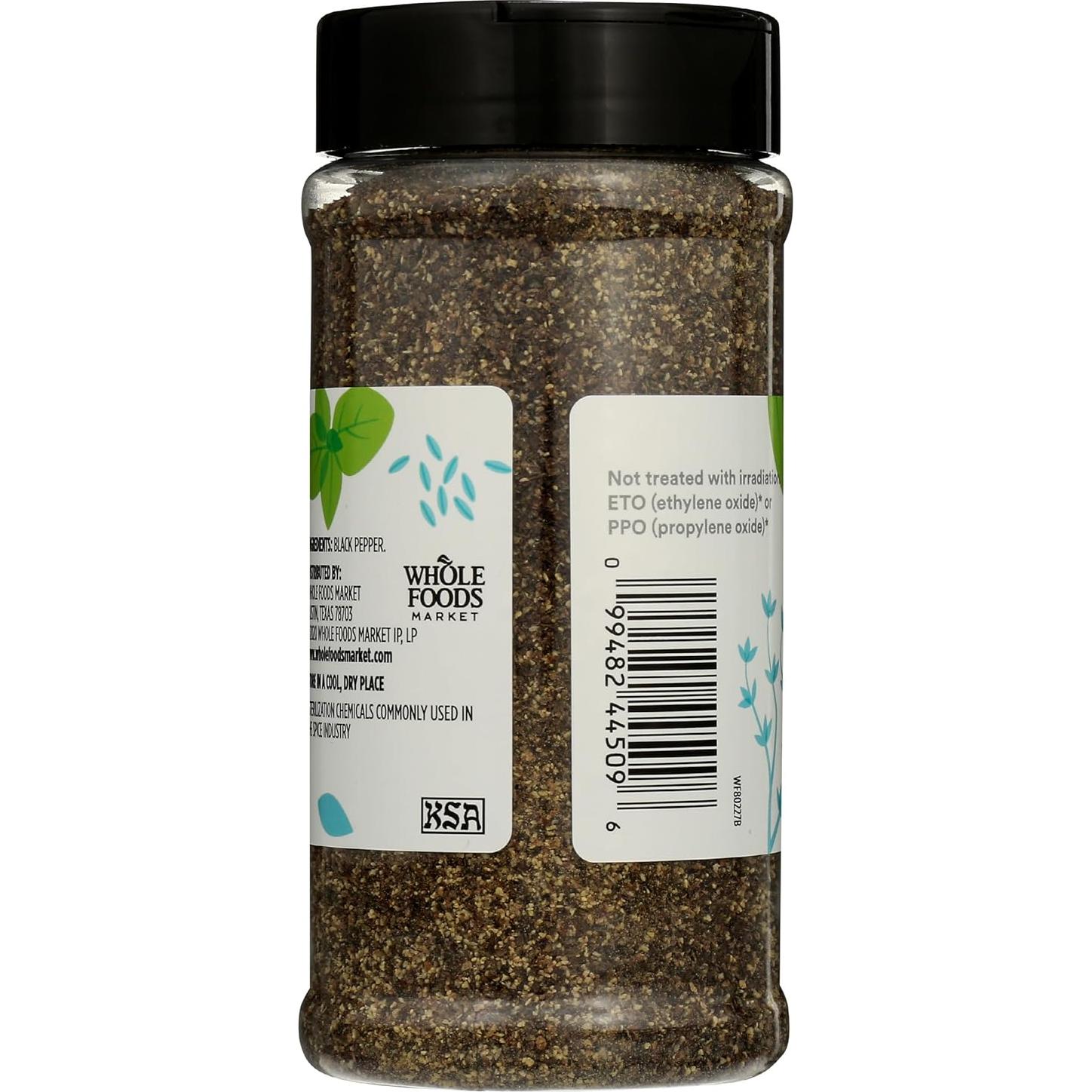 Pimienta Negra de Molienda Media 365 Whole Foods 183.5g