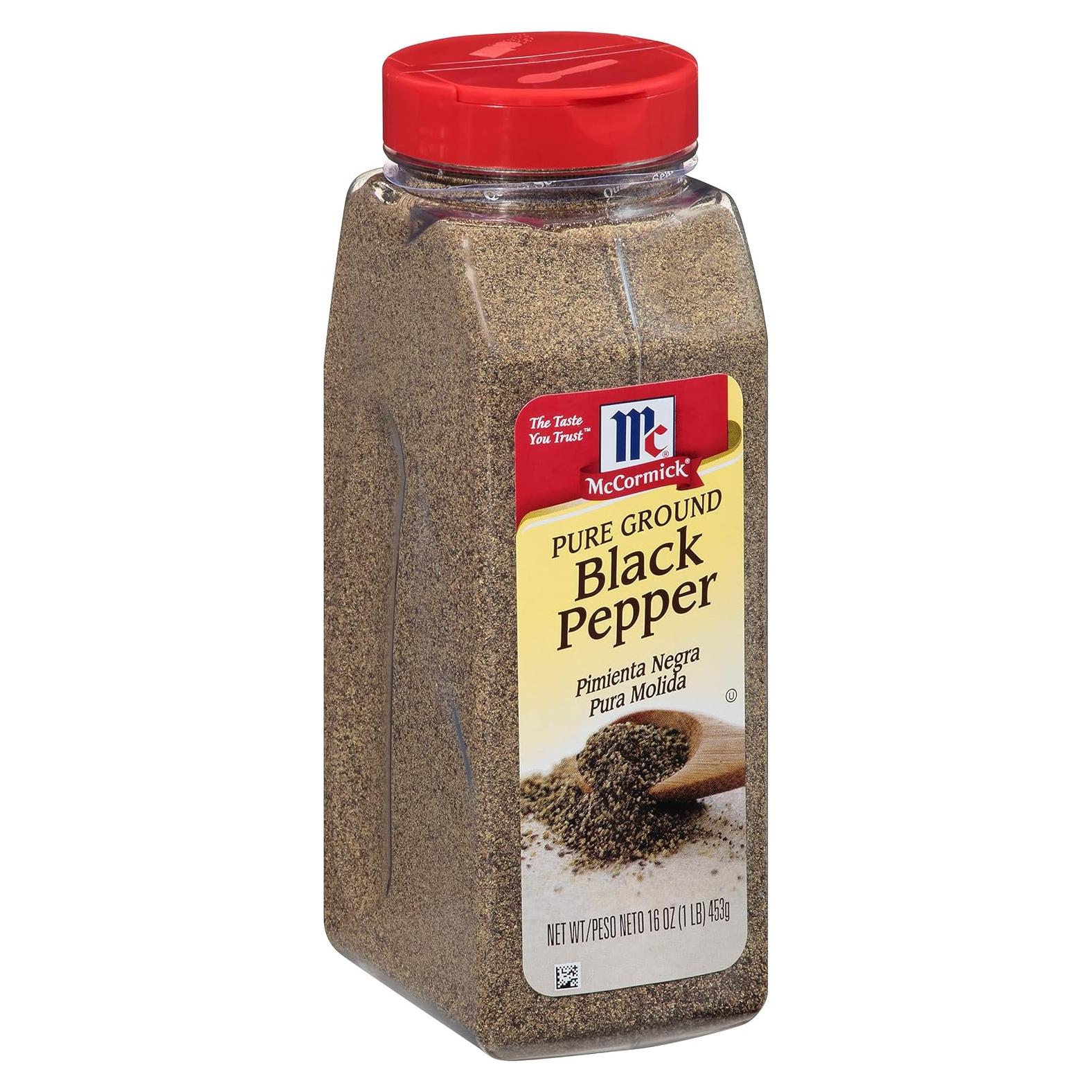 Pimienta Negra Molida McCormick 454 g - Sazonador Esencial