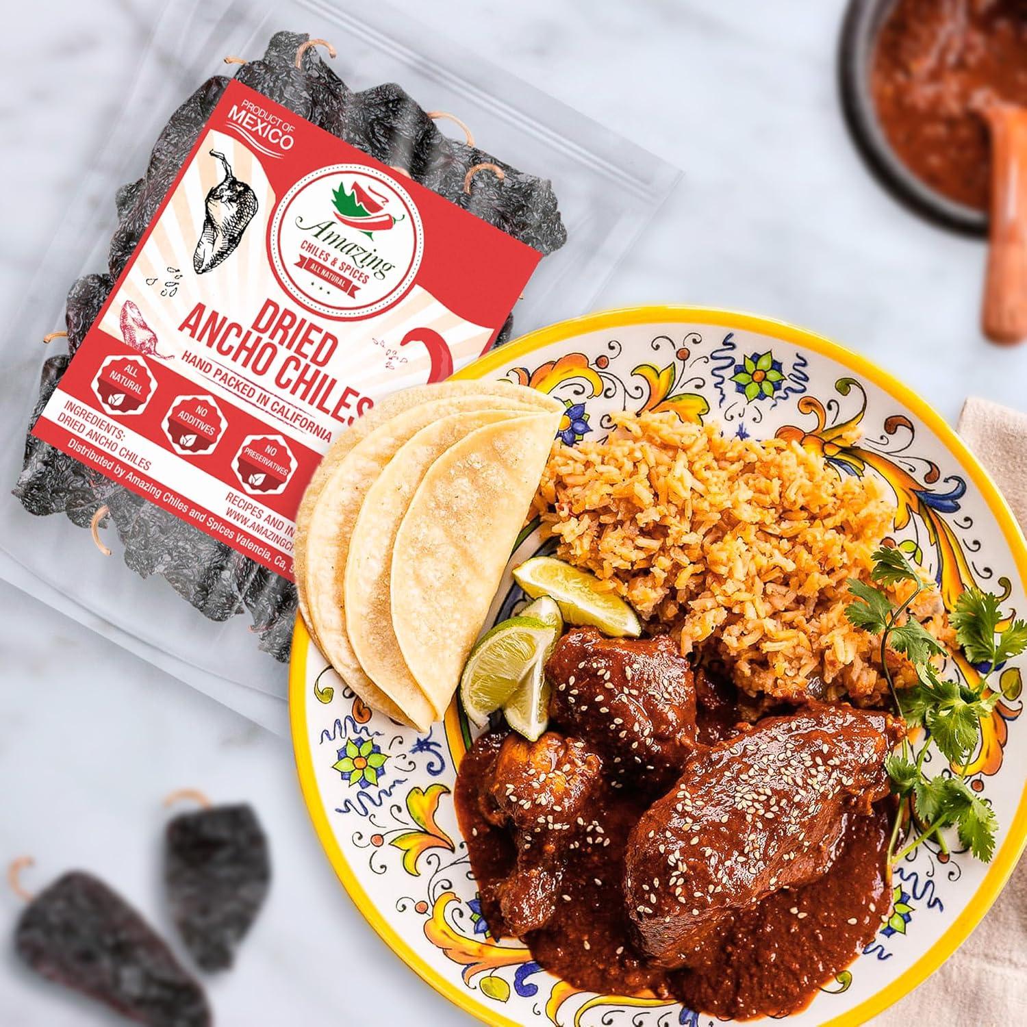 Chiles Ancho Secos 113 g Amazing Chiles - Sabor Dulce y Ahumado