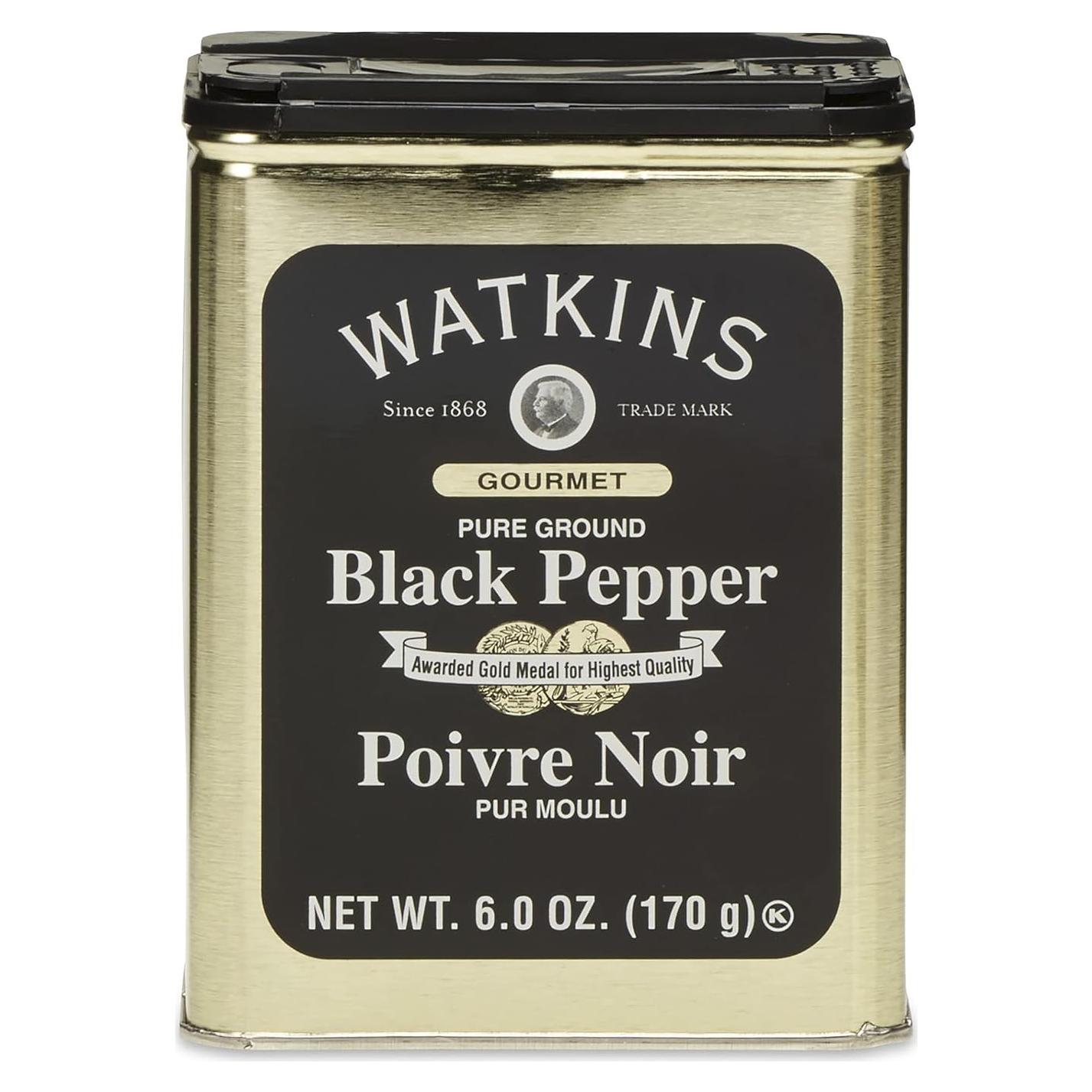 Pimienta Negra Molida Gourmet Watkins 170 g - Natural