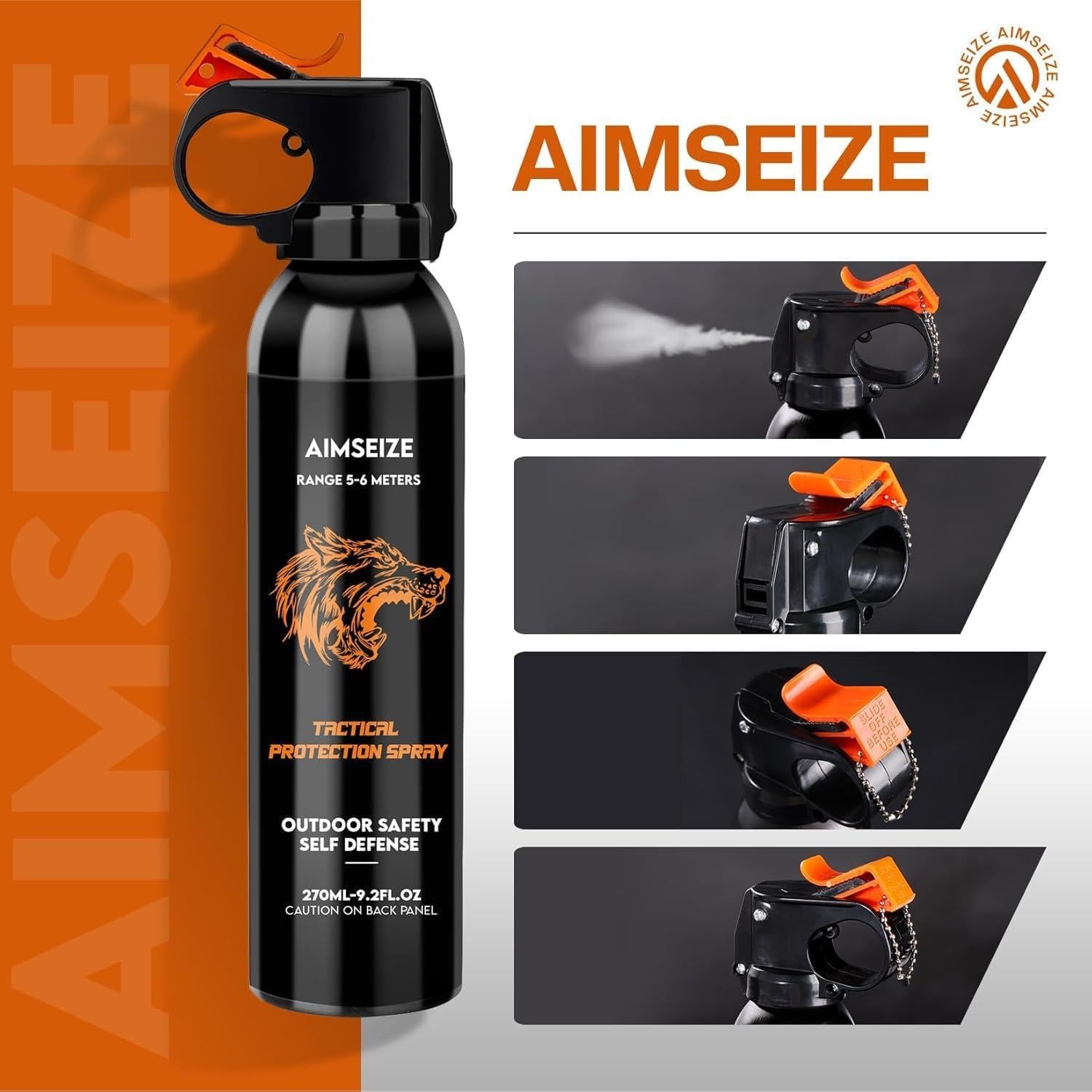 Spray de Pimienta AIMSEIZE 260g Máxima Fuerza para Camping