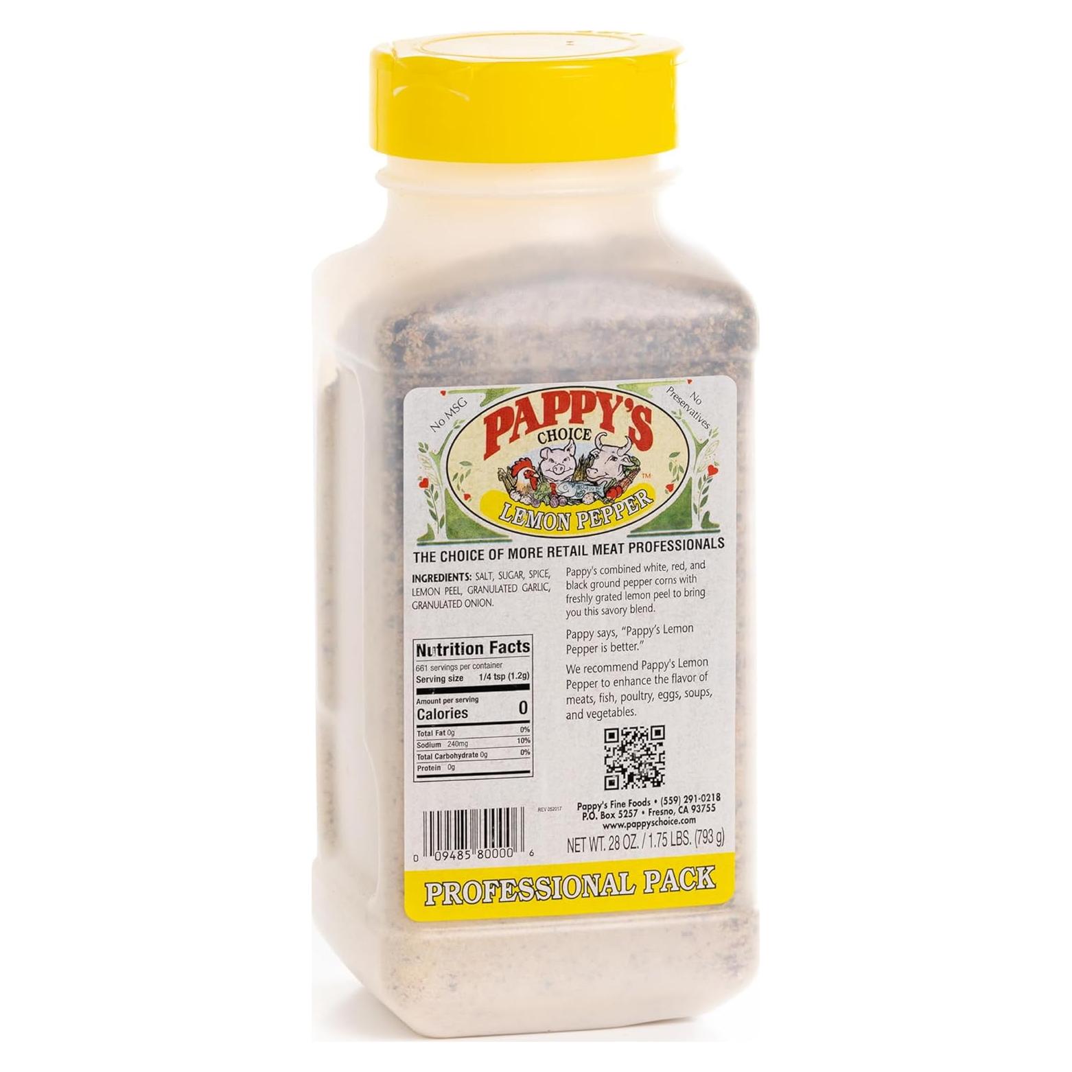 Pimienta de Limón Pappy 793g - Sazonador para Carnes y Verduras
