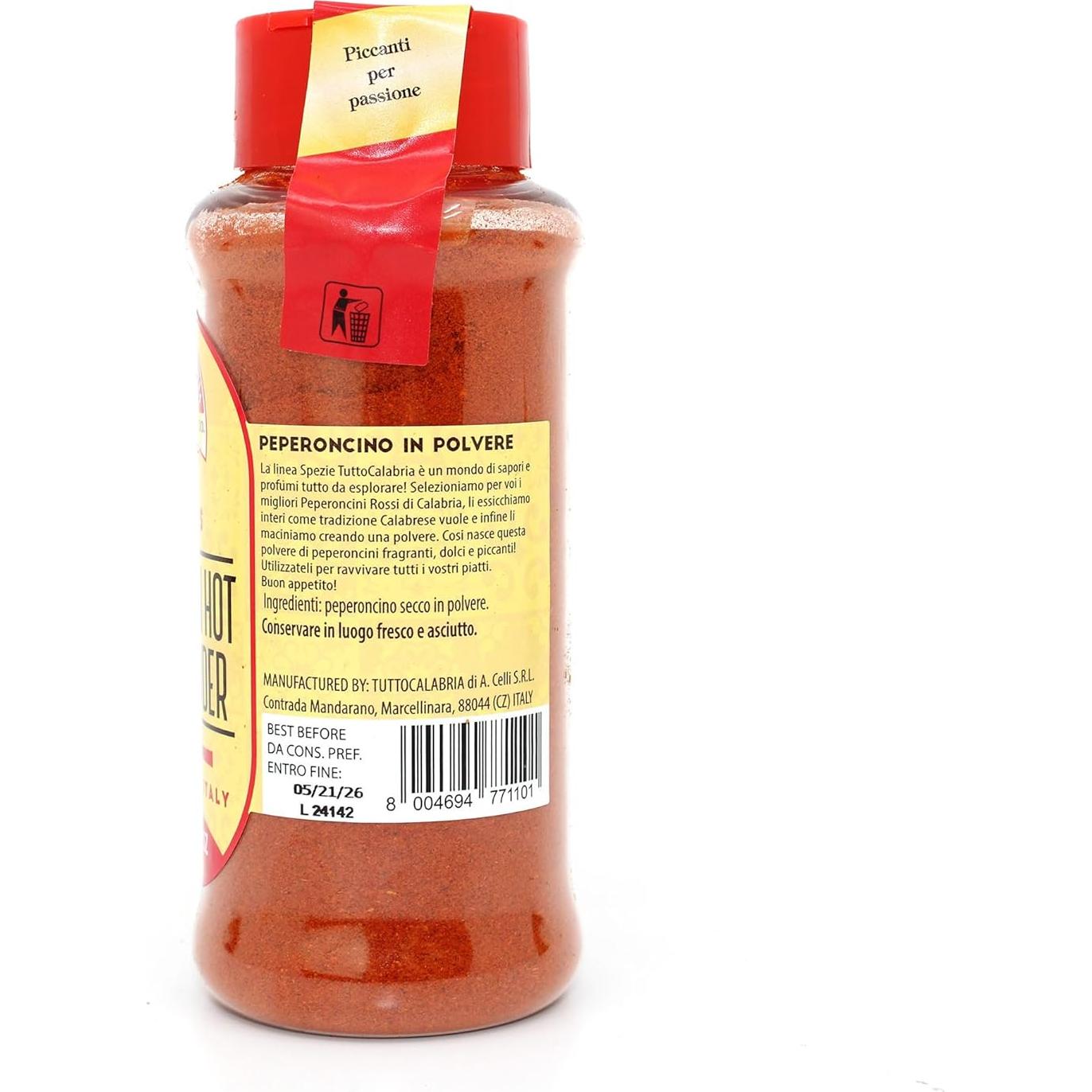 Pimiento Picante Calabrese en Polvo TUTTOCALABRIA 110 g