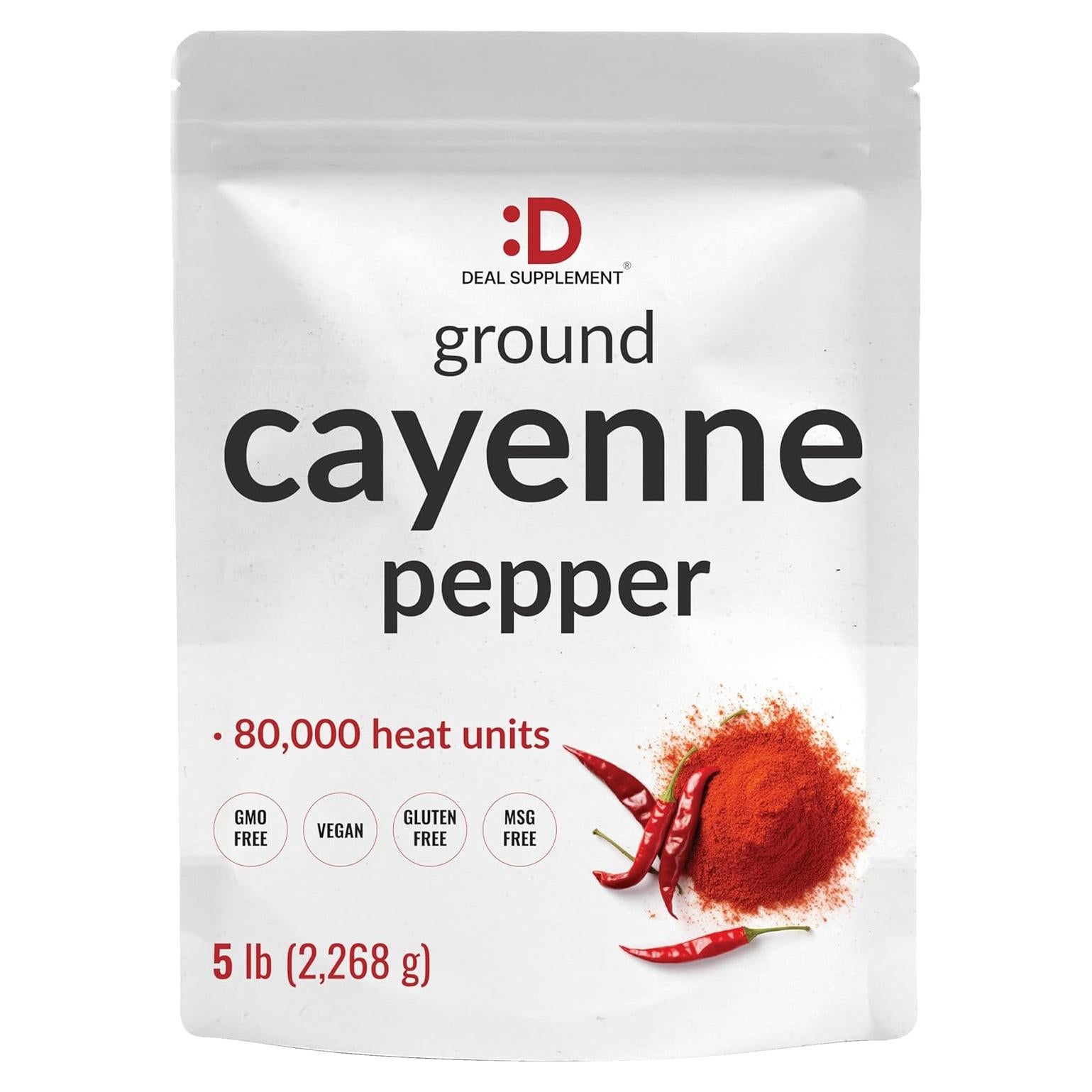 Pimienta de Cayena Molida 2.27 kg Deal Supplement - Extra Picante 80,000 SHU