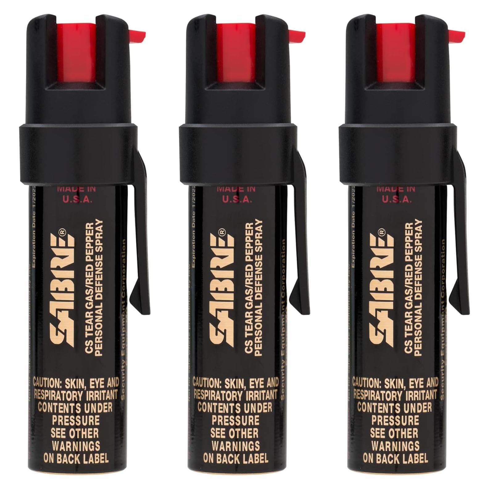 Spray de Defensa SABRE 3-en-1 con Clip - Máxima Fuerza 95g