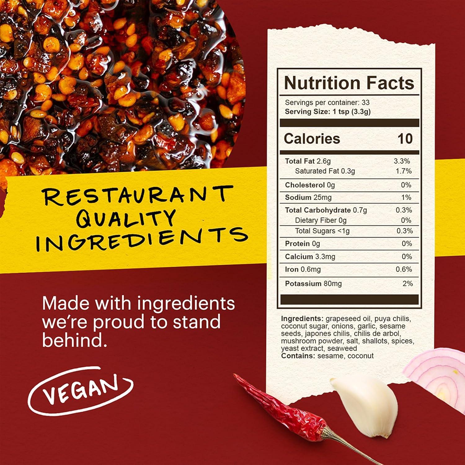 Momofuku Chili Crunch 155.9g - Aceite Picante con Ajo y Chalotes