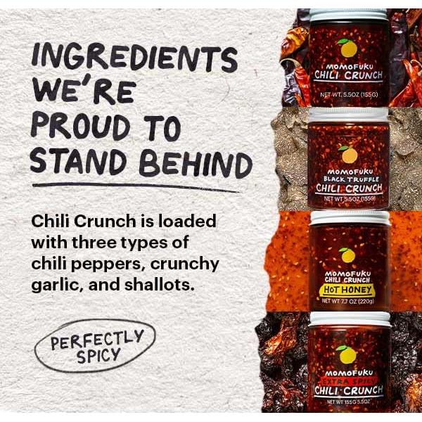 Momofuku Chili Crunch 155.9g - Aceite Picante con Ajo y Chalotes