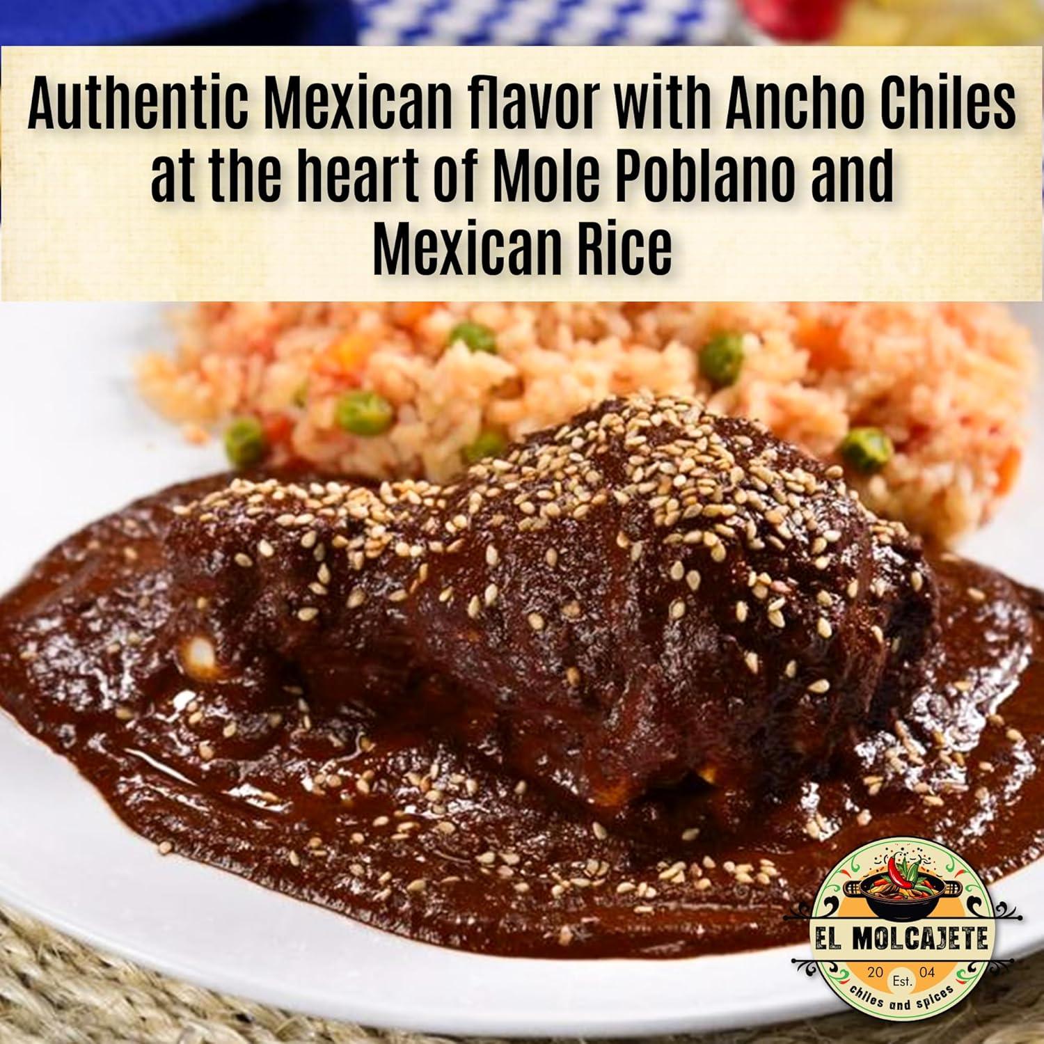 Chiles Ancho Secos 453g Todo Natural - Picante Suave y Dulce