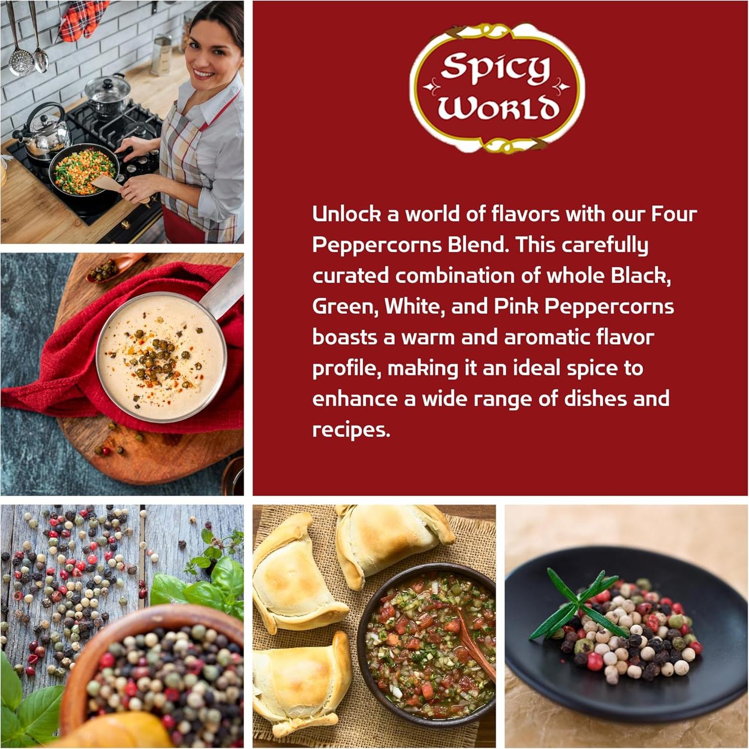 Mezcla de Cuatro Pimientas Spicy World 226.8g - Sin OGM