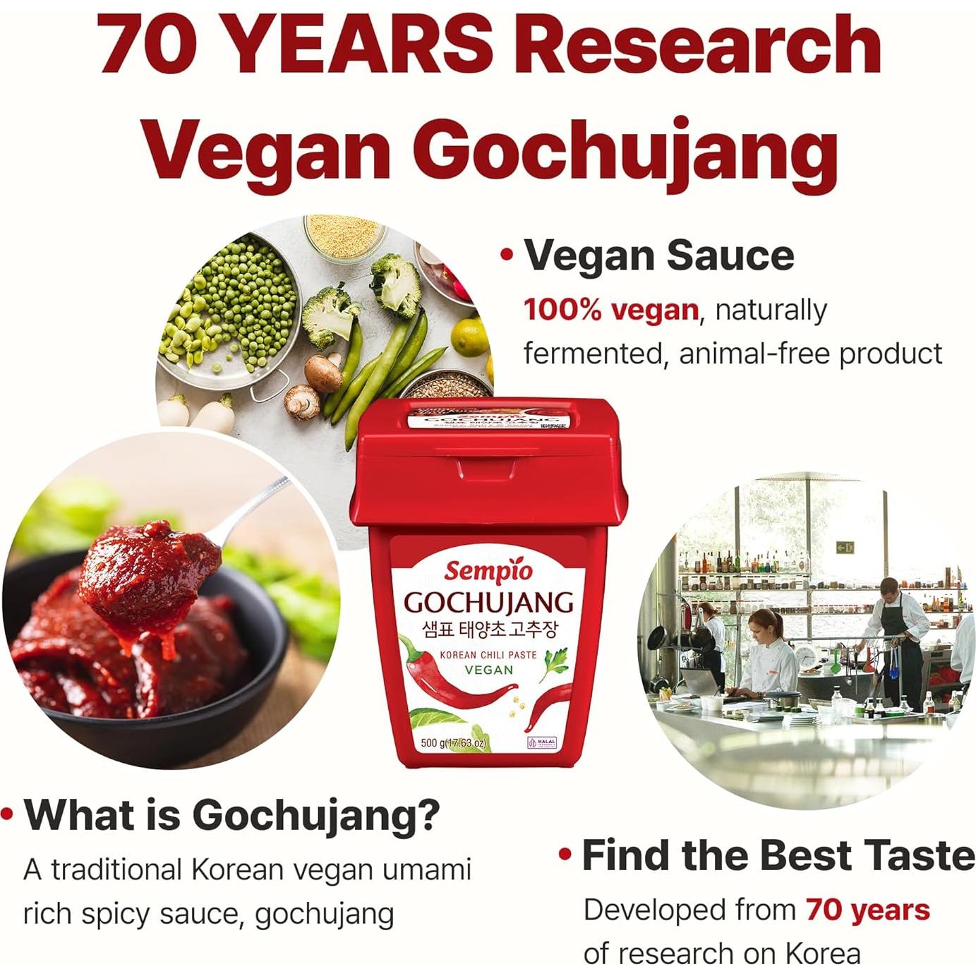 Sempio Gochujang Vegano 500g - Pasta de Pimiento Rojo Coreano