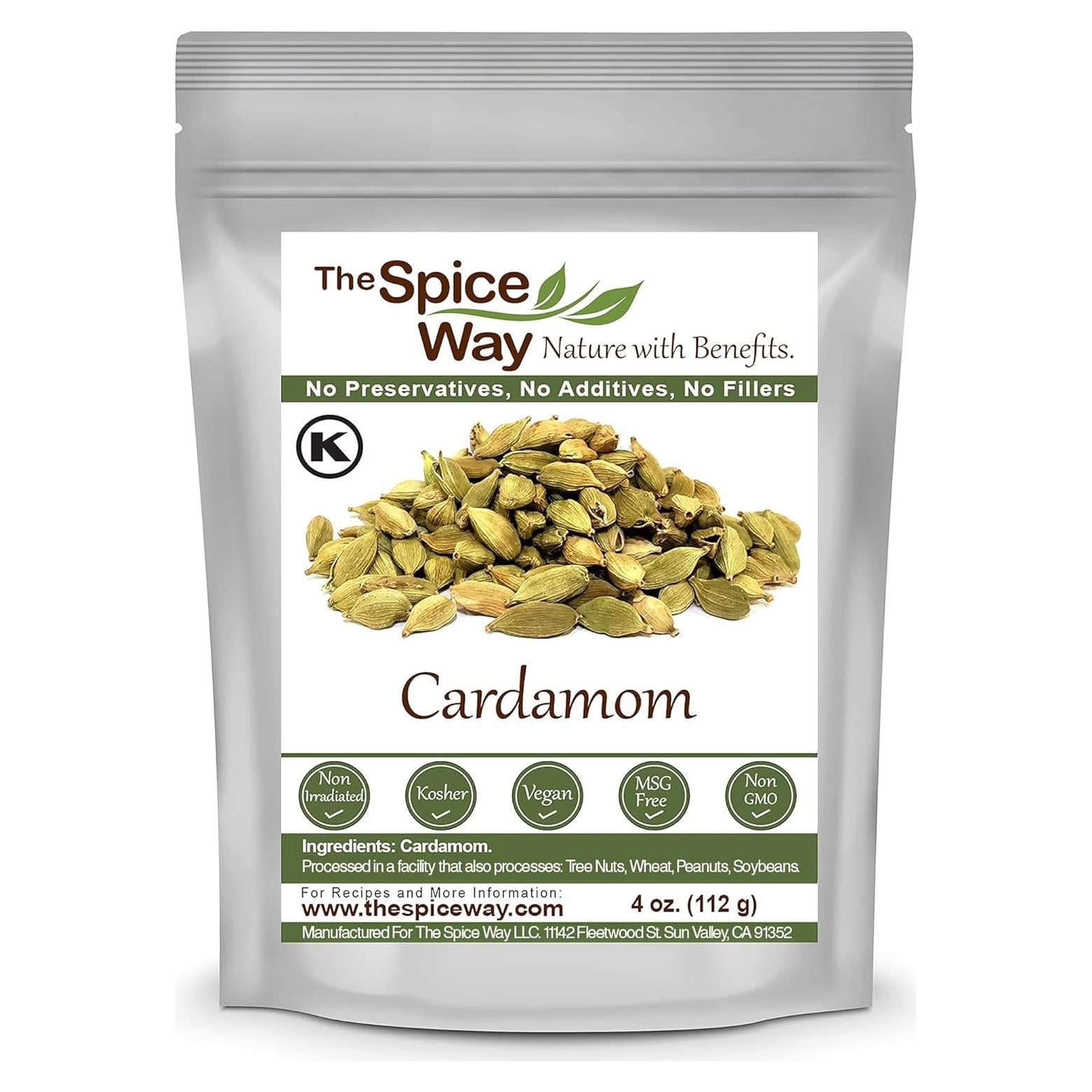 Vainas de Cardamomo Verde The Spice Way 113.4 g Kosher