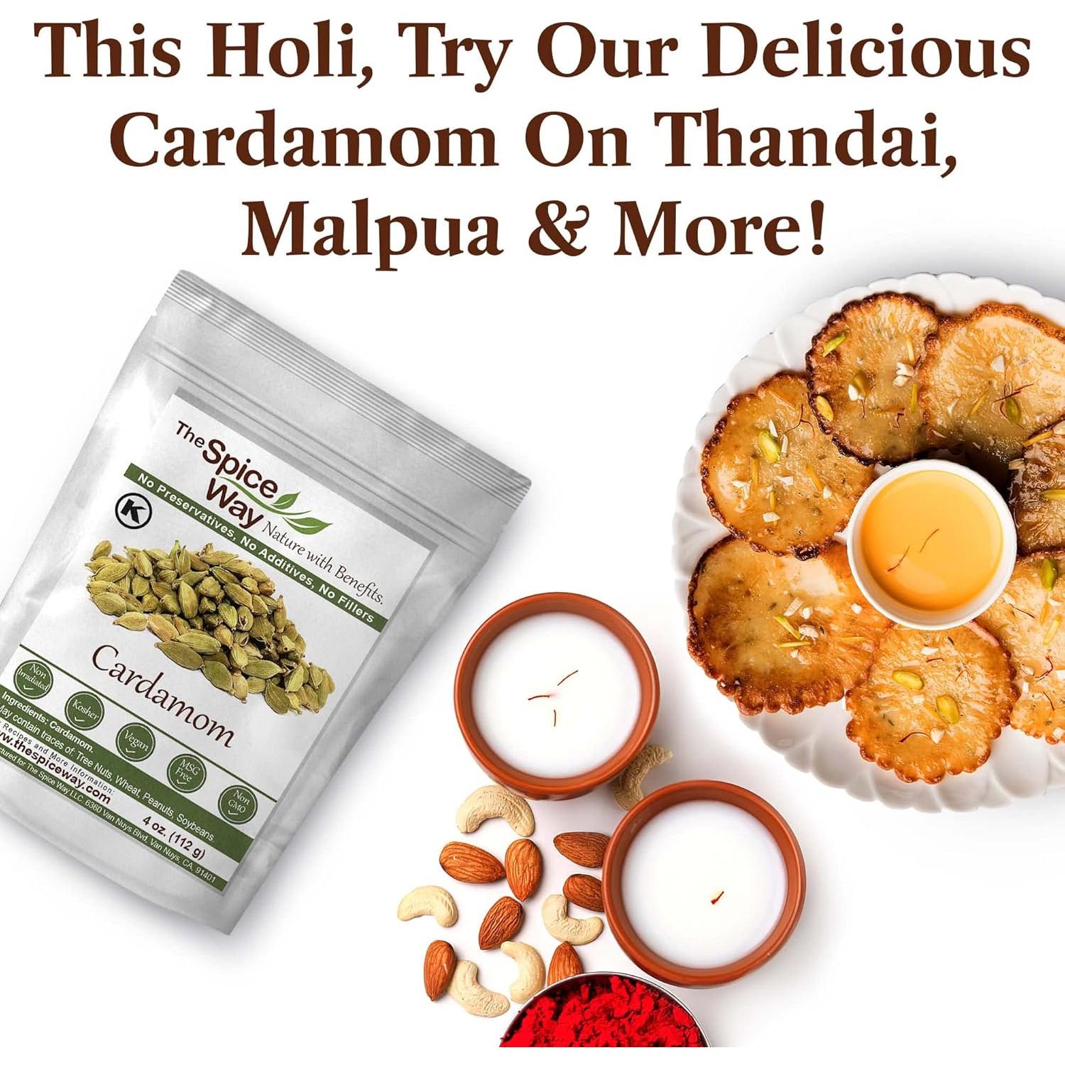 Vainas de Cardamomo Verde The Spice Way 113.4 g Kosher