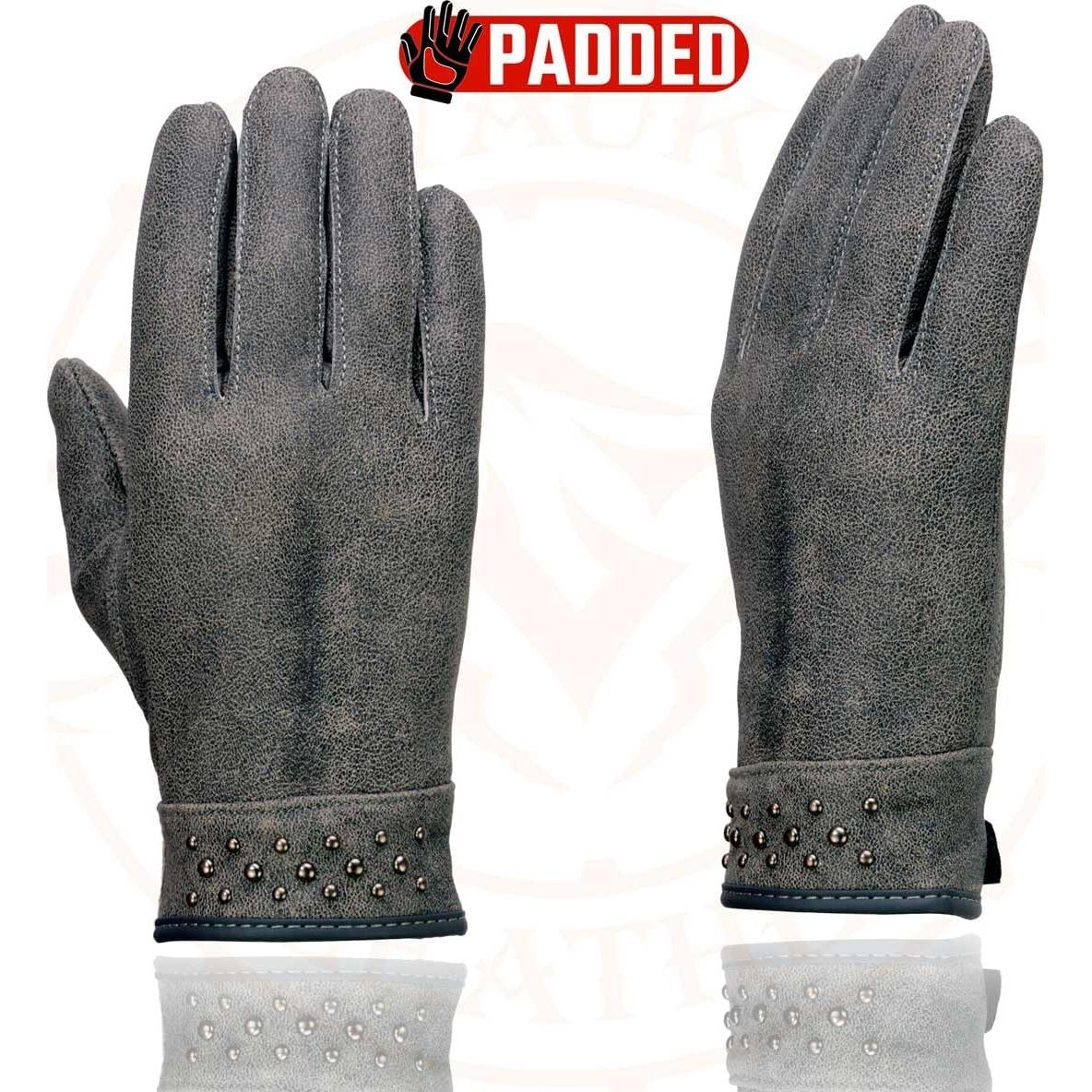 Guantes de moto Milwaukee Leather MG7760 mujer cuero negro