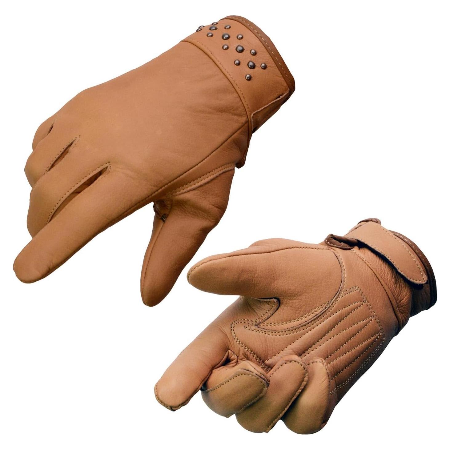 Guantes de moto mujer Milwaukee Leather MG7760 cuero negro