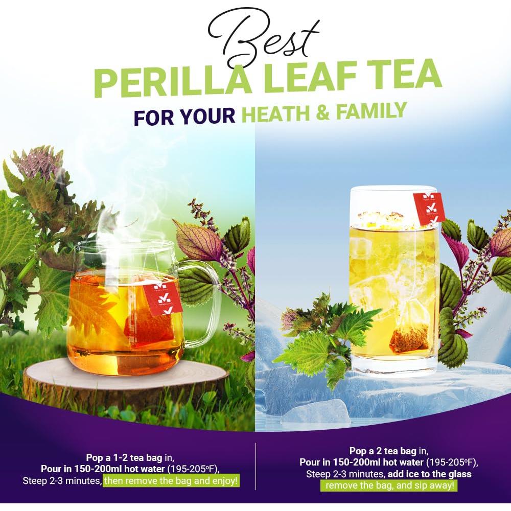 Bolsitas de Té de Hoja de Perilla VUONG MART 60+5 Unidades 100% Natural