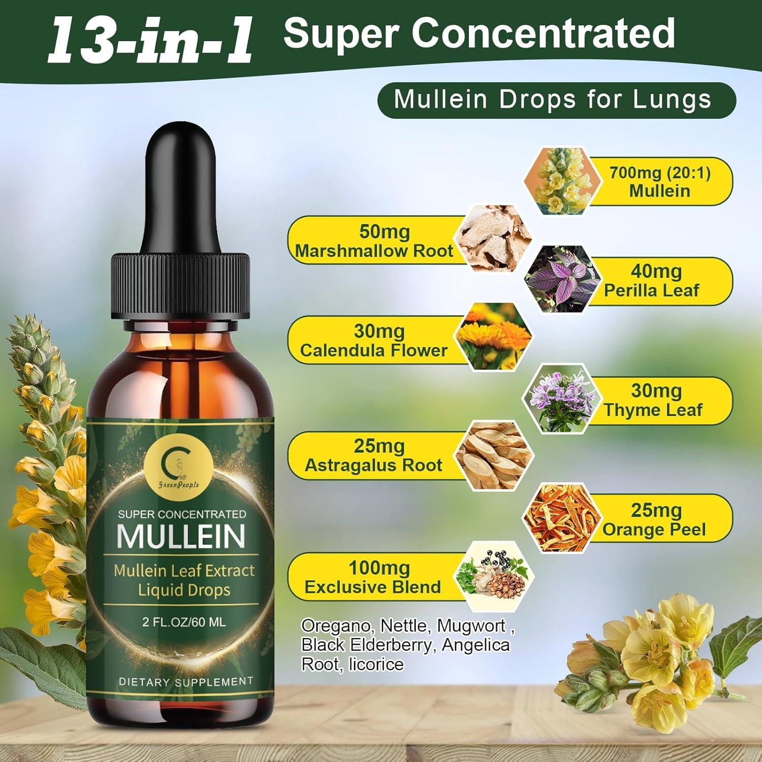 Gotas de Mullein GPGP GreenPeople 118 ml - Limpieza Pulmones