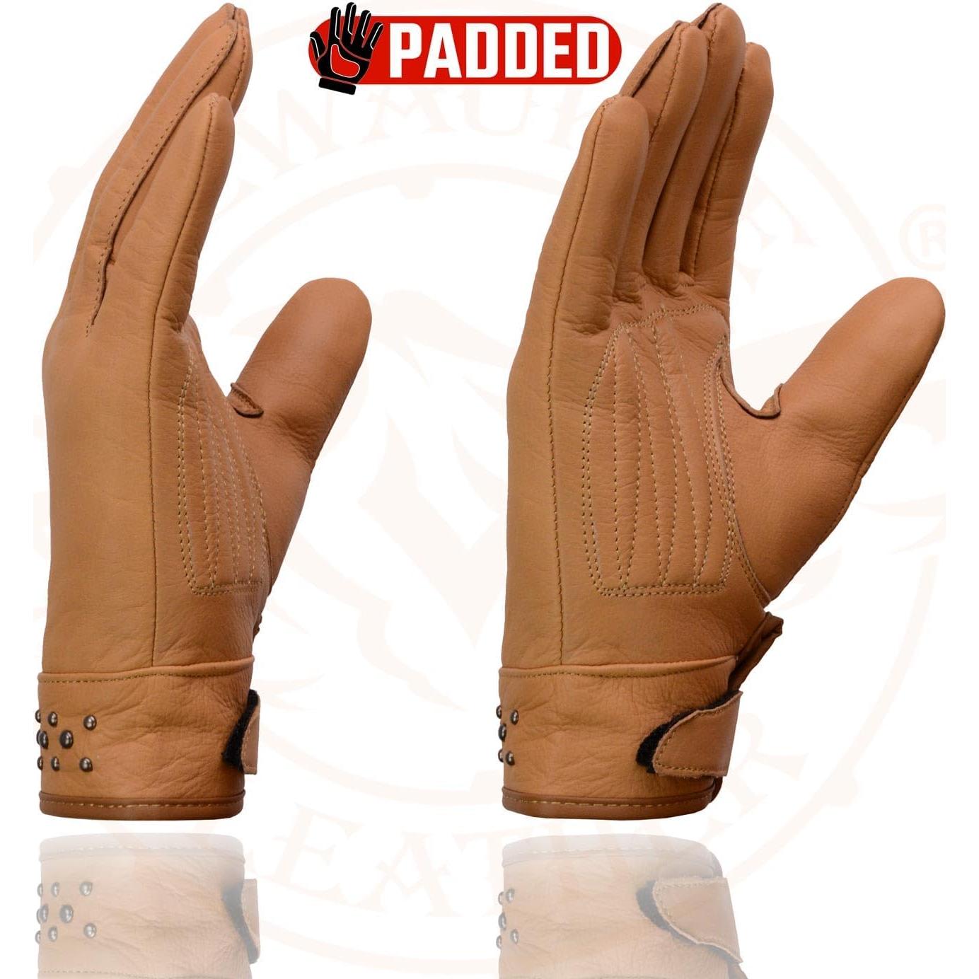 Guantes de moto Milwaukee Leather MG7760 mujer cuero negro
