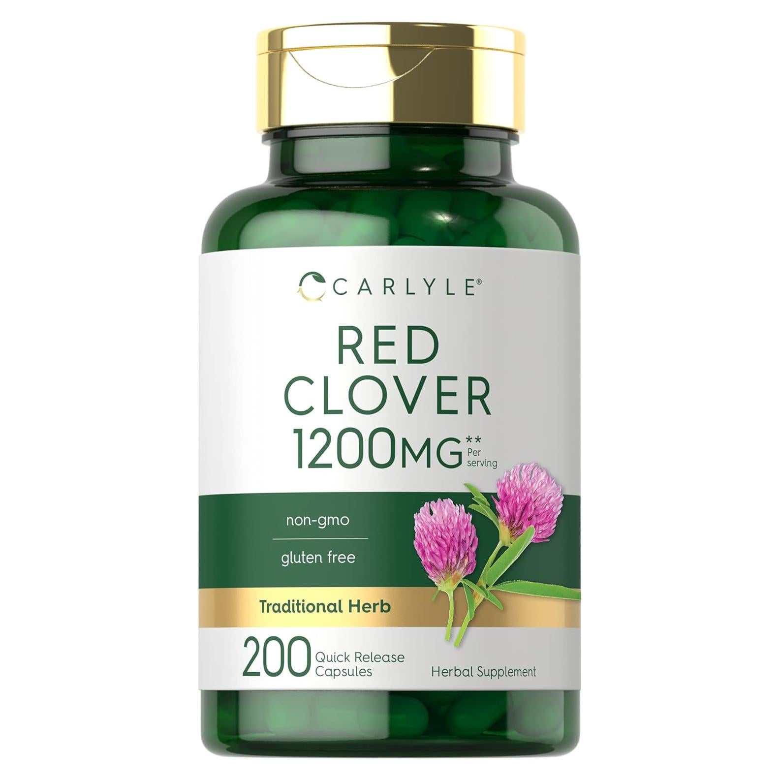 Extracto de Trébol Rojo Carlyle 1200mg - 200 Cápsulas Sin OGM