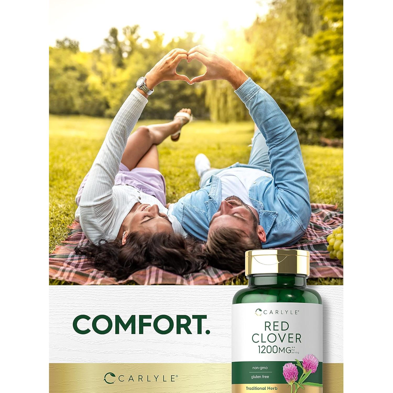 Extracto de Trébol Rojo Carlyle 1200mg - 200 Cápsulas Sin OGM