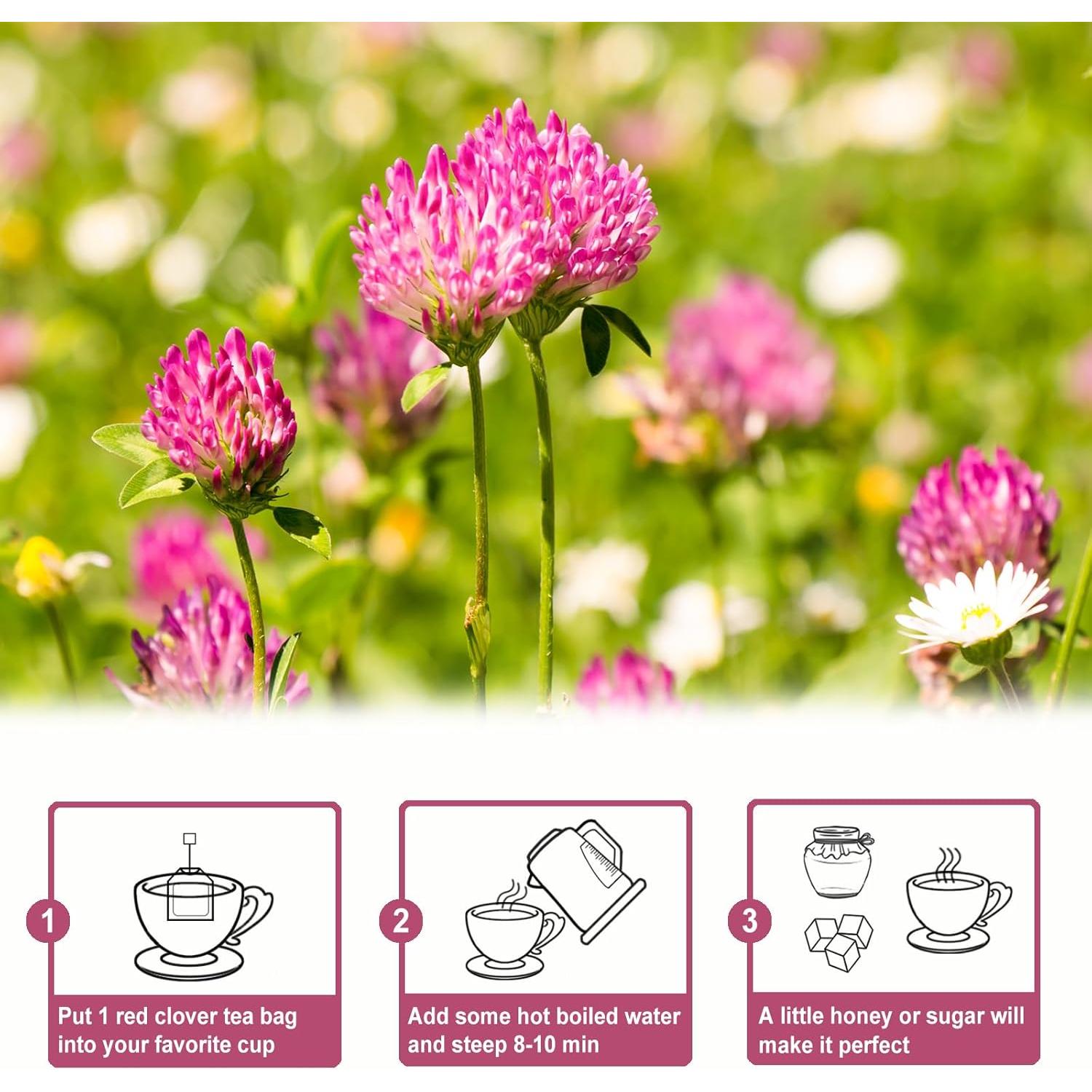 Té Herbal Sin Cafeína TEARELAE Trébol Rojo 40 Bolsitas