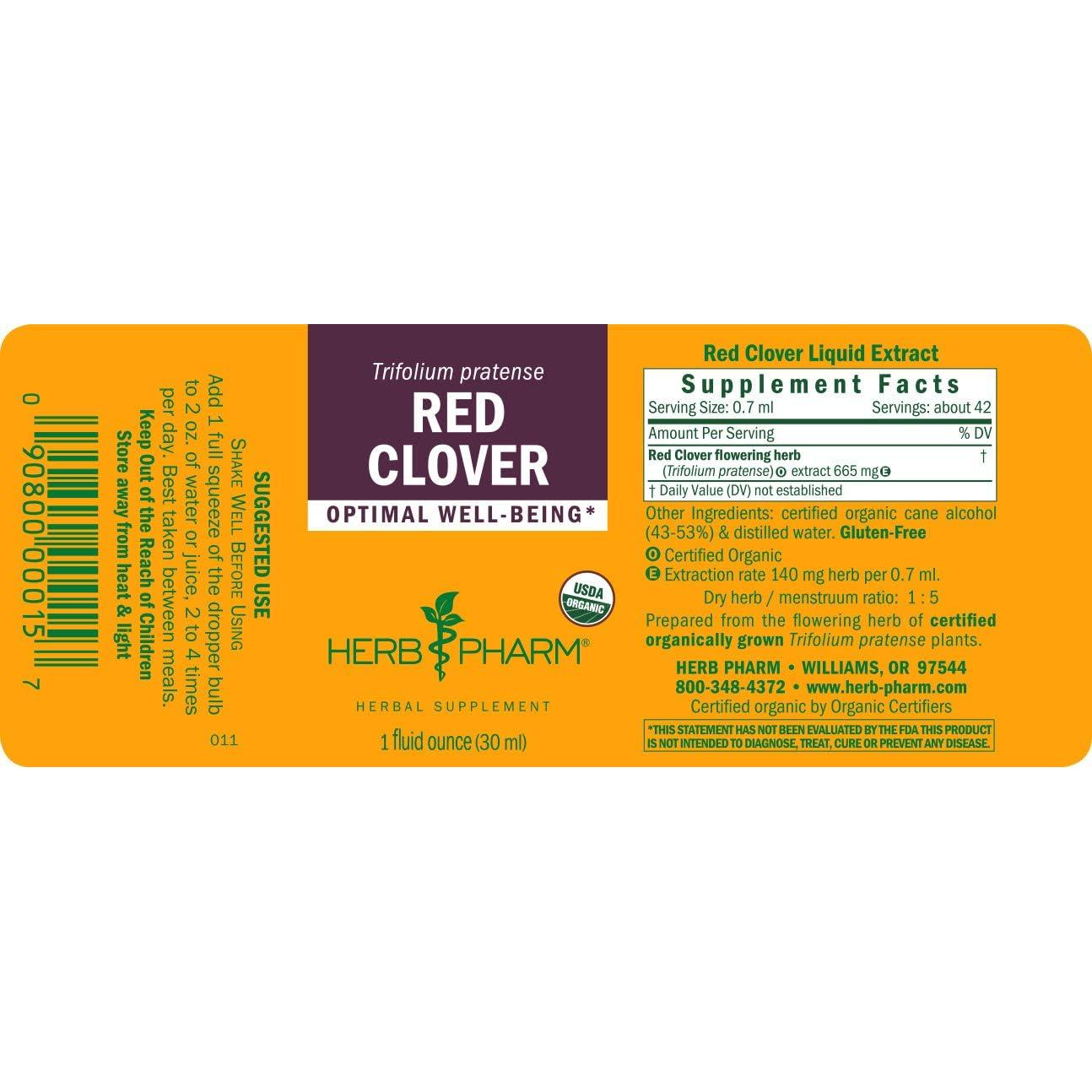Extracto Líquido de Trébol Rojo Orgánico Herb Pharm 30 ml