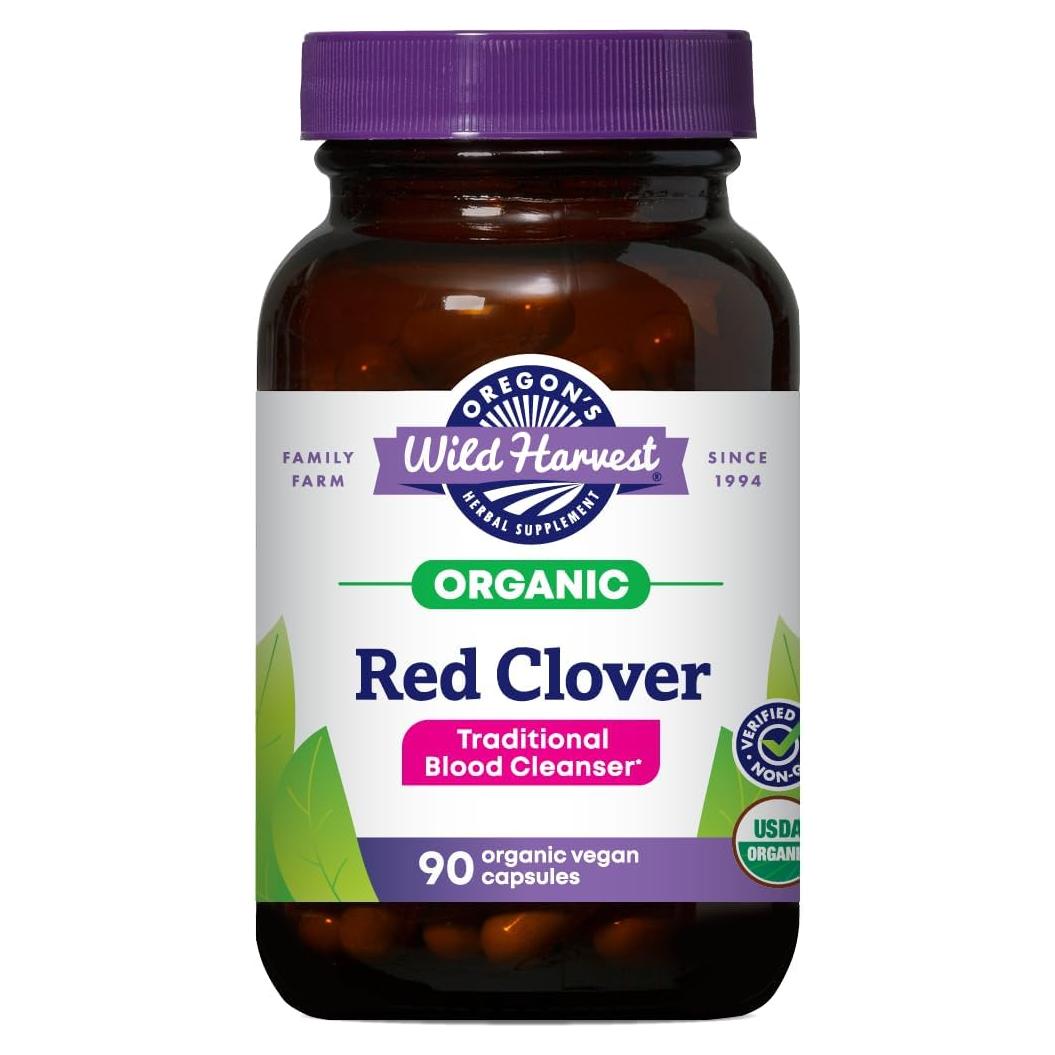 Cápsulas de Trébol Rojo Oregon's Wild Harvest 90ct Veganas