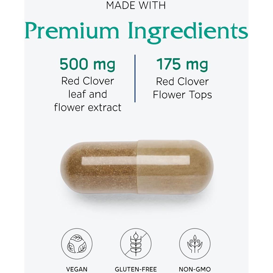 Extracto de Trébol Rojo Vitanica 500mg - 60 Cápsulas Veganas