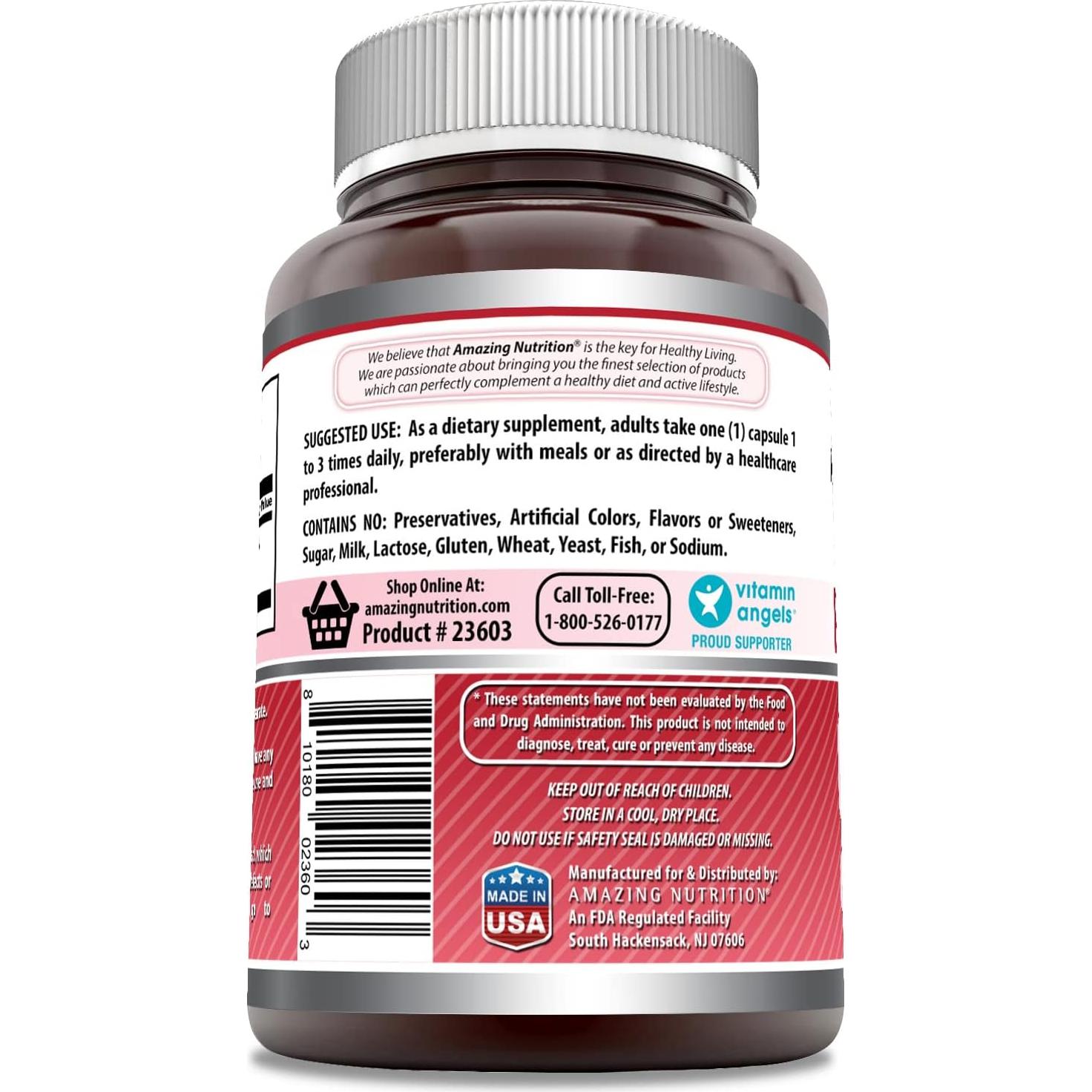 Suplemento de Trébol Rojo Nutrición Asombrosa 430 Mg 180 Cápsulas