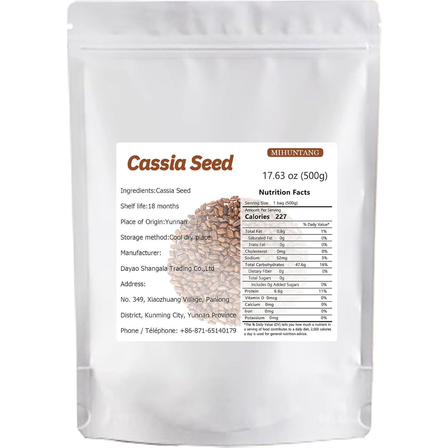 Té de Semillas de Cassia 500 g Jue Ming Zi - Sabor a Café