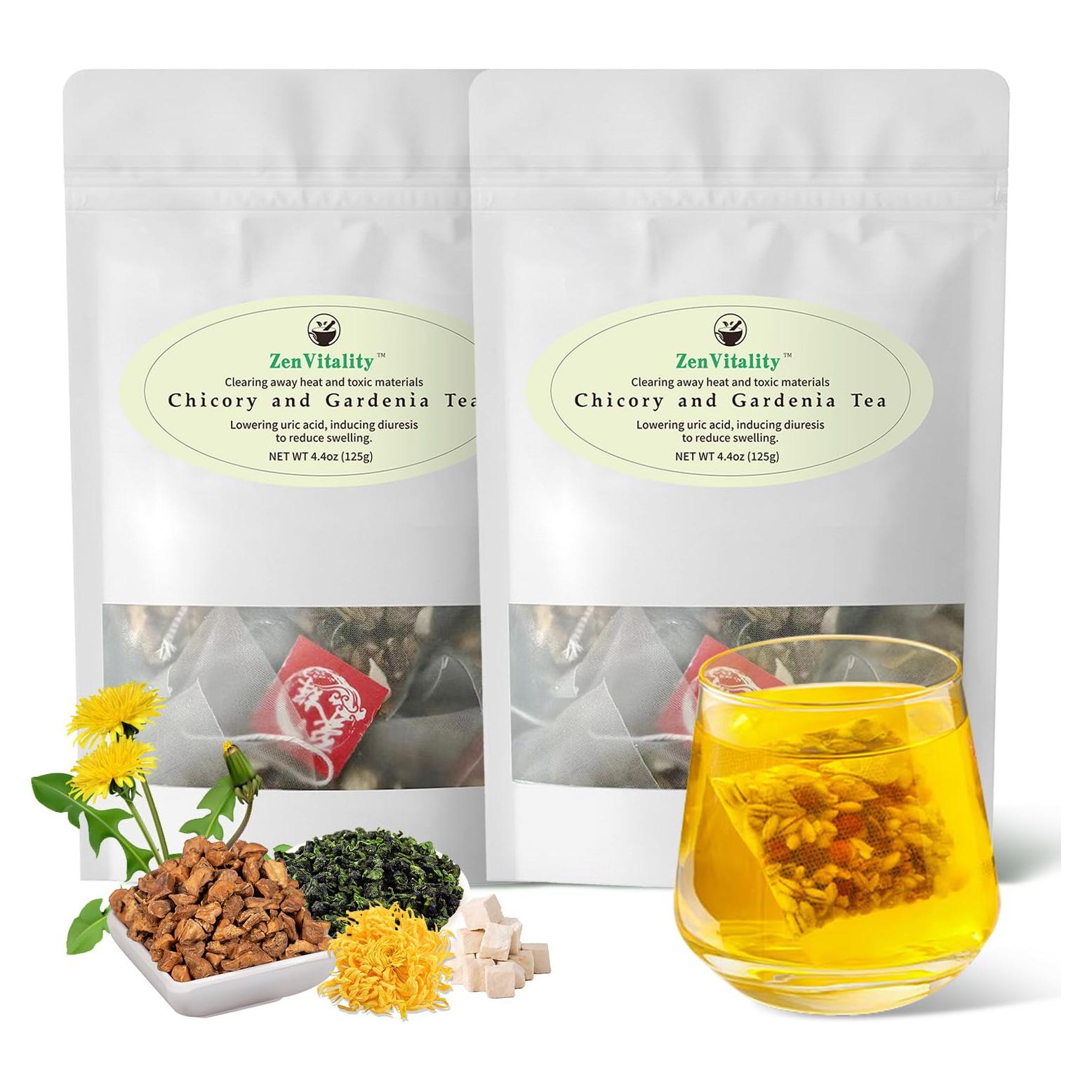 Té Detox Orgánico ZenVitality 280g - 50 Bolsitas Achicoria