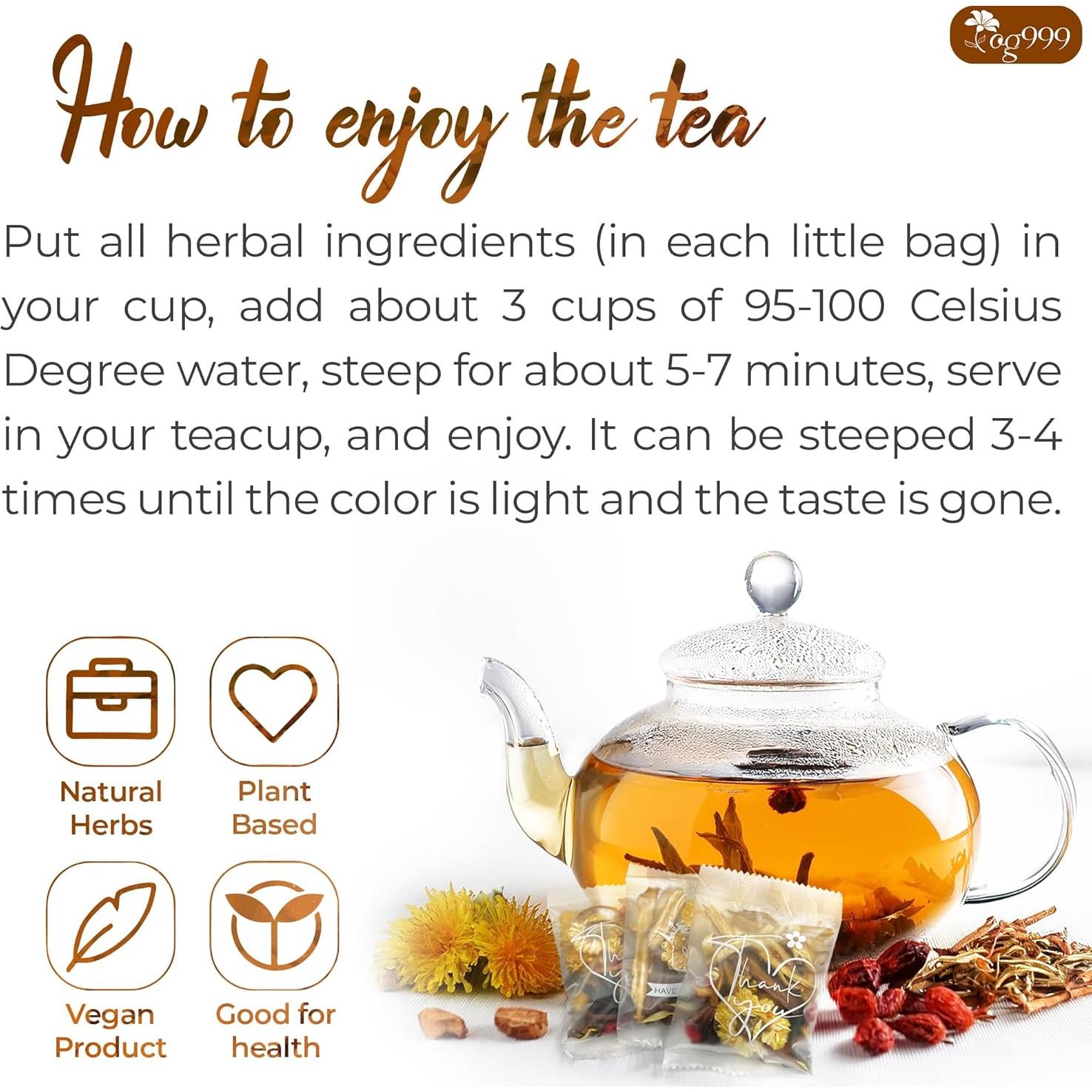 Té Herbal TOG999 15 Bolsas Diente de León y Goji Natural