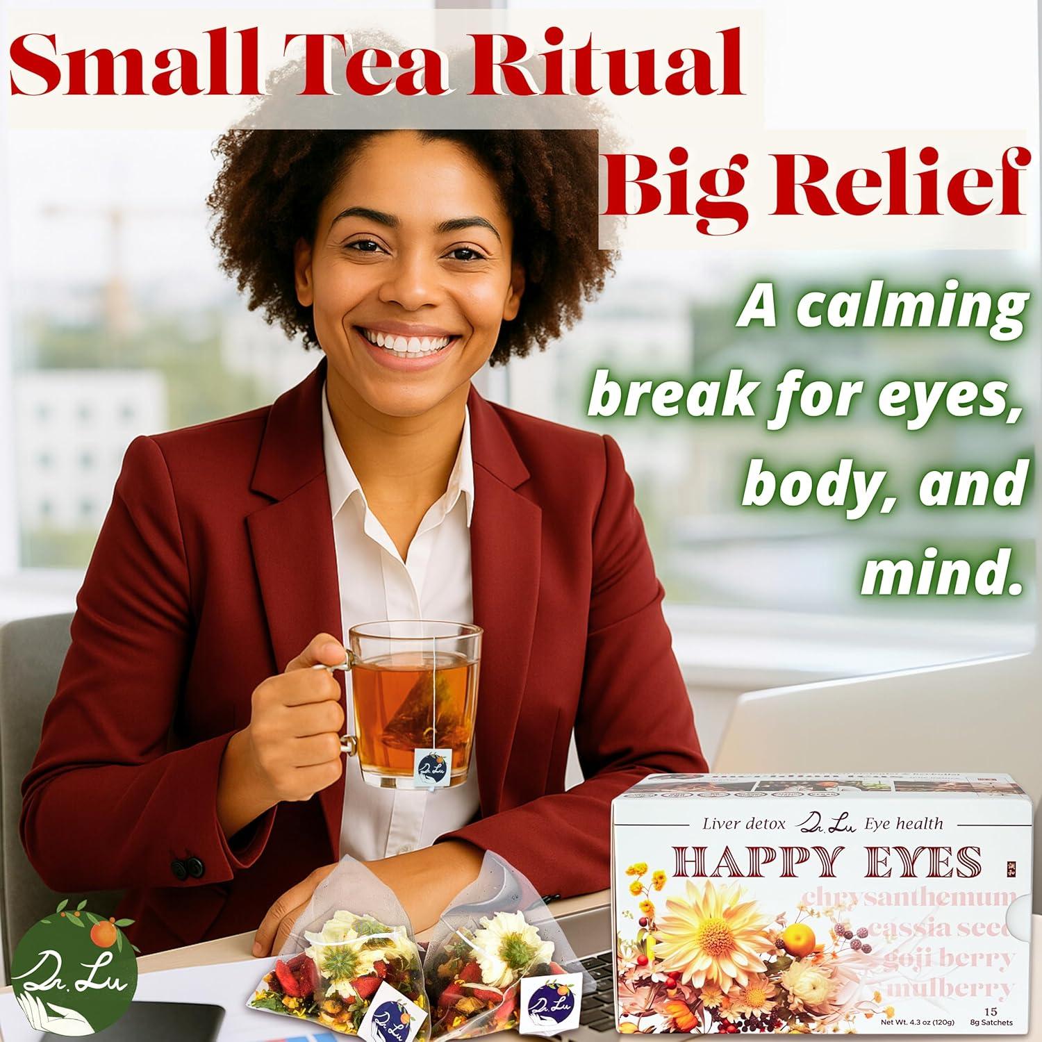 Té de Ojos Felices Dr. Lu 100% Natural 15 Bolsas Detox