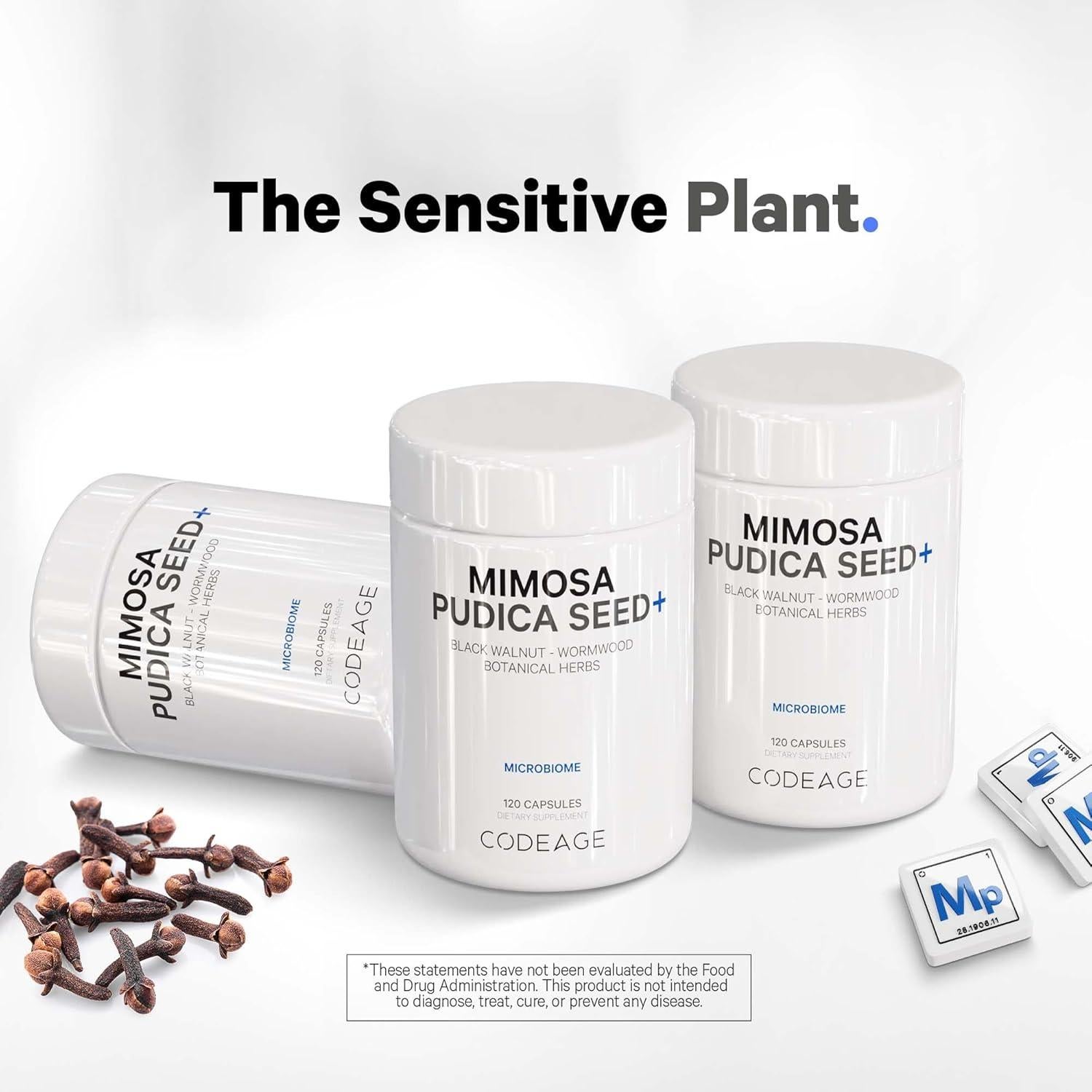 Cápsulas de Semilla de Mimosa Pudica Orgánica Codeage - 120 Unidades