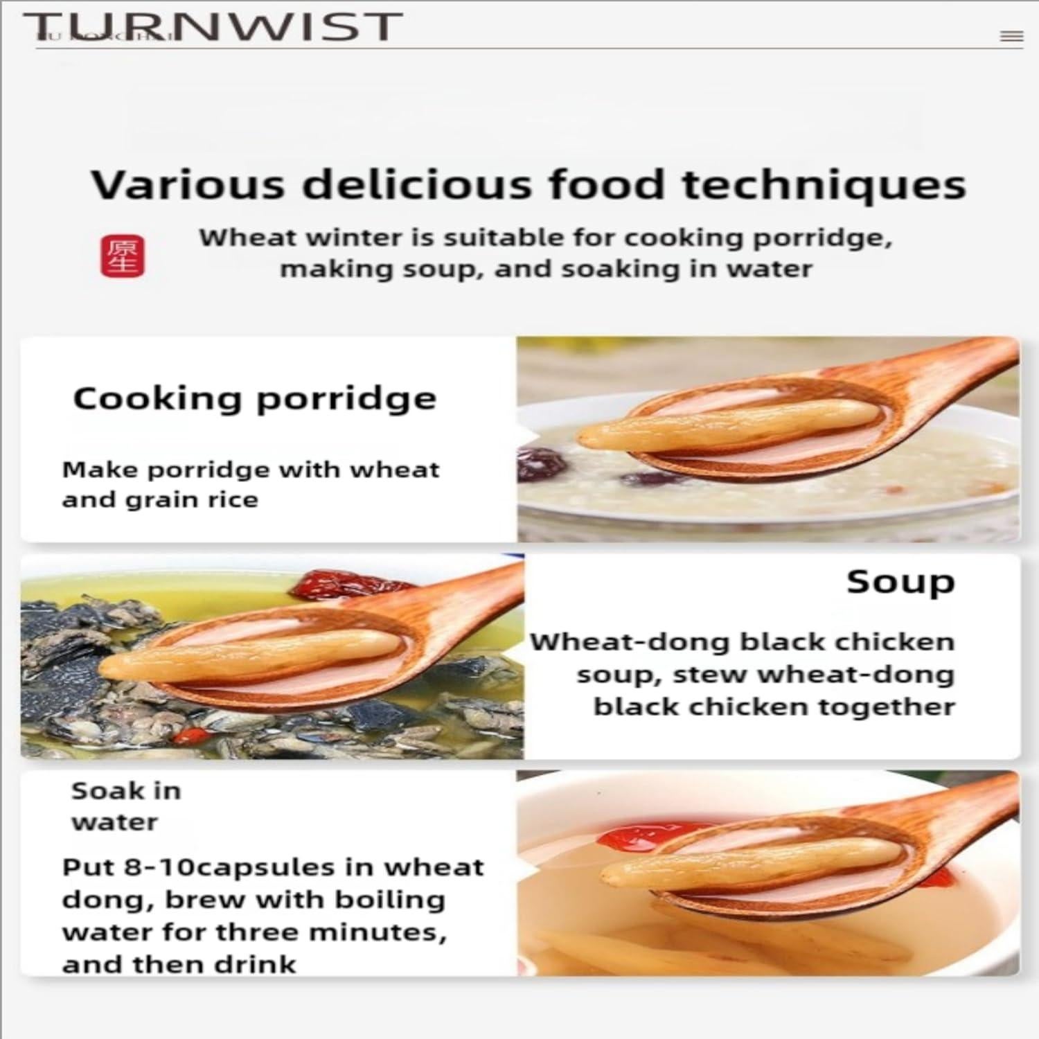 Hierba medicinal Ophiopogon japonicus 250g TURNWIST - Té y sopa