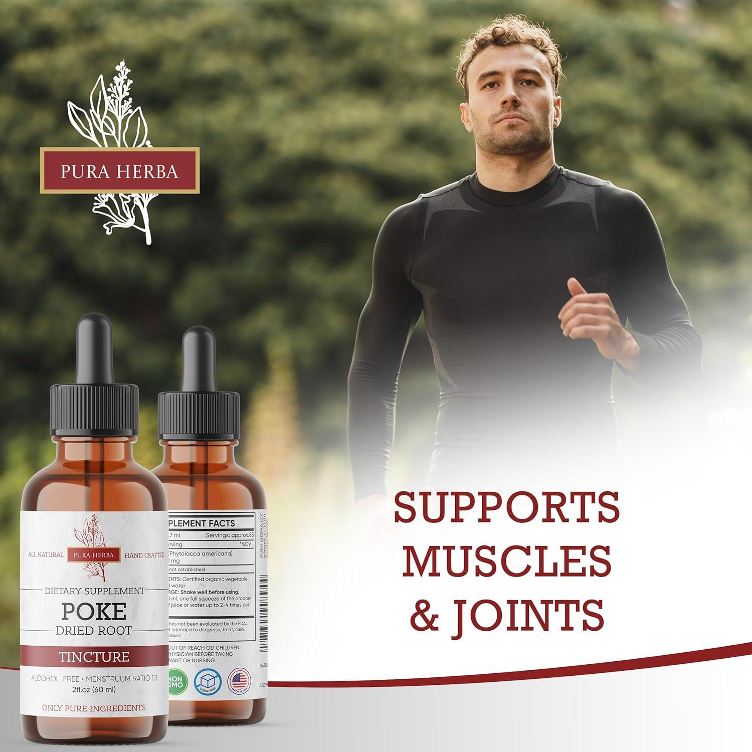 Tintura de Raíz de Poke Orgánica Pura Herba 59.15 ml Vegana